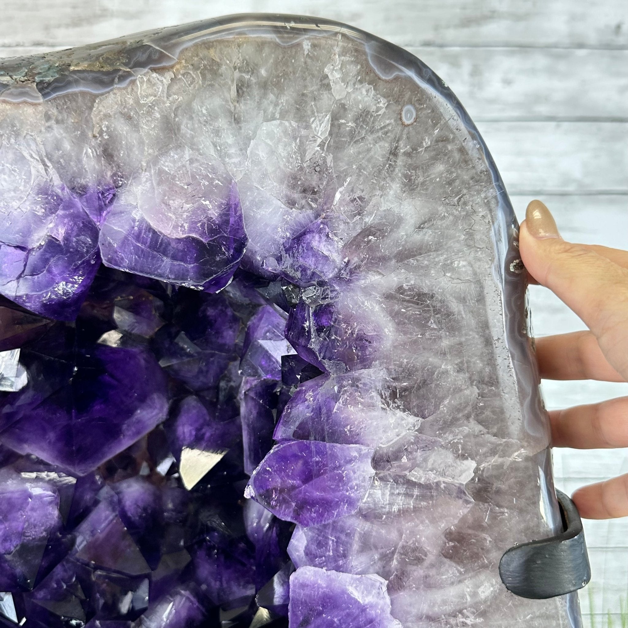Super Quality Amethyst Cluster on Rotating Stand, 129.6 lbs & 26.2" Tall #5492 - 0031 - Brazil GemsBrazil GemsSuper Quality Amethyst Cluster on Rotating Stand, 129.6 lbs & 26.2" Tall #5492 - 0031Clusters on Rotating Bases5492 - 0031