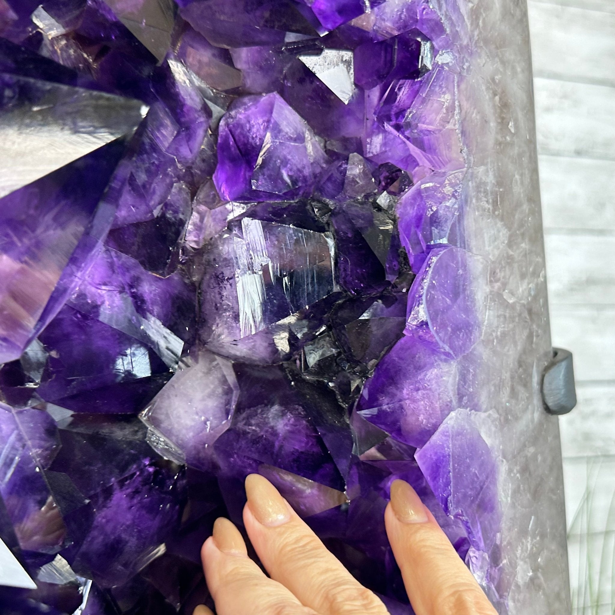 Super Quality Amethyst Cluster on Rotating Stand, 129.6 lbs & 26.2" Tall #5492 - 0031 - Brazil GemsBrazil GemsSuper Quality Amethyst Cluster on Rotating Stand, 129.6 lbs & 26.2" Tall #5492 - 0031Clusters on Rotating Bases5492 - 0031