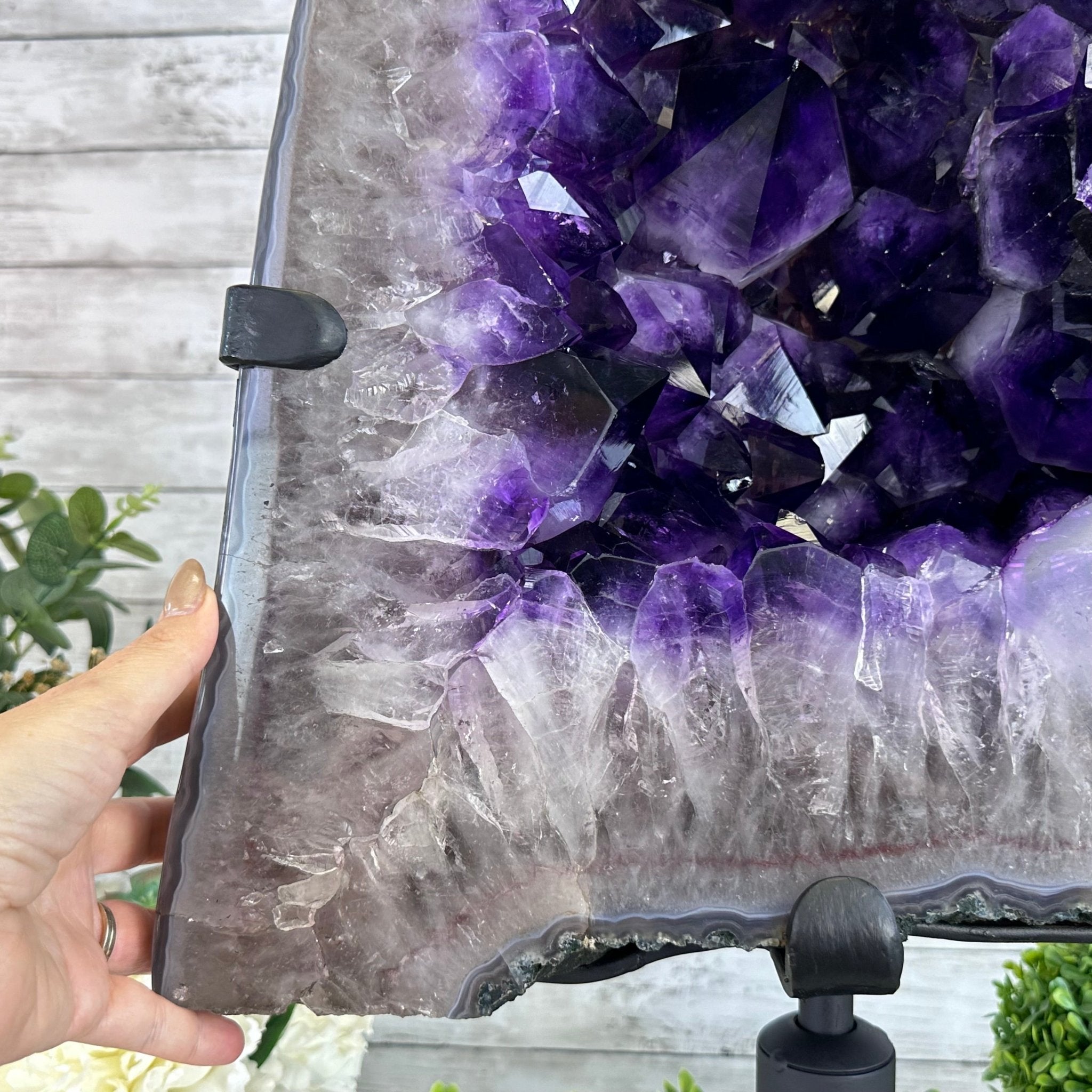 Super Quality Amethyst Cluster on Rotating Stand, 129.6 lbs & 26.2" Tall #5492 - 0031 - Brazil GemsBrazil GemsSuper Quality Amethyst Cluster on Rotating Stand, 129.6 lbs & 26.2" Tall #5492 - 0031Clusters on Rotating Bases5492 - 0031