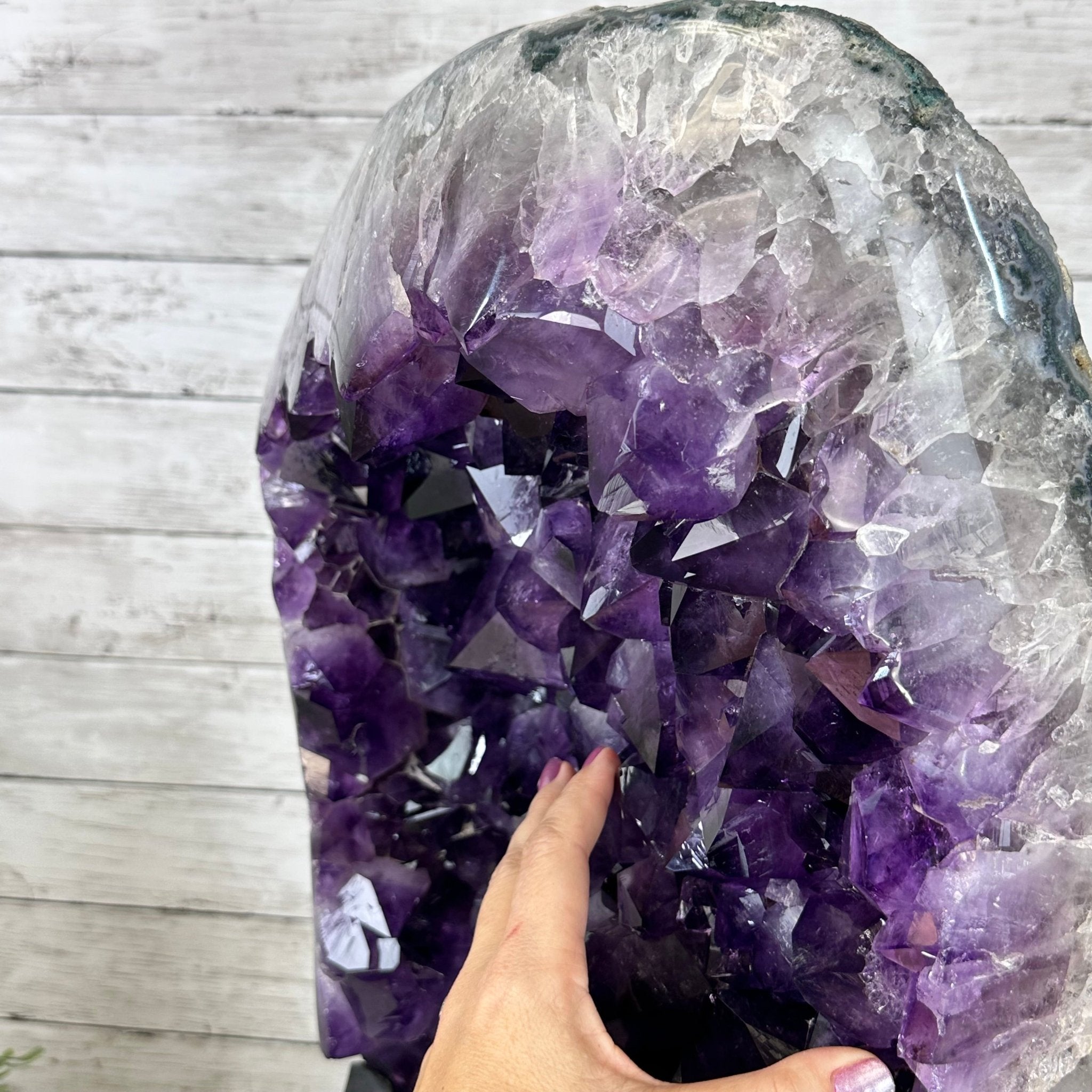 Super Quality Amethyst Cluster on Rotating Stand, 141 lbs & 32" Tall #5492-0029 - Brazil GemsBrazil GemsSuper Quality Amethyst Cluster on Rotating Stand, 141 lbs & 32" Tall #5492-0029Clusters on Rotating Bases5492-0029