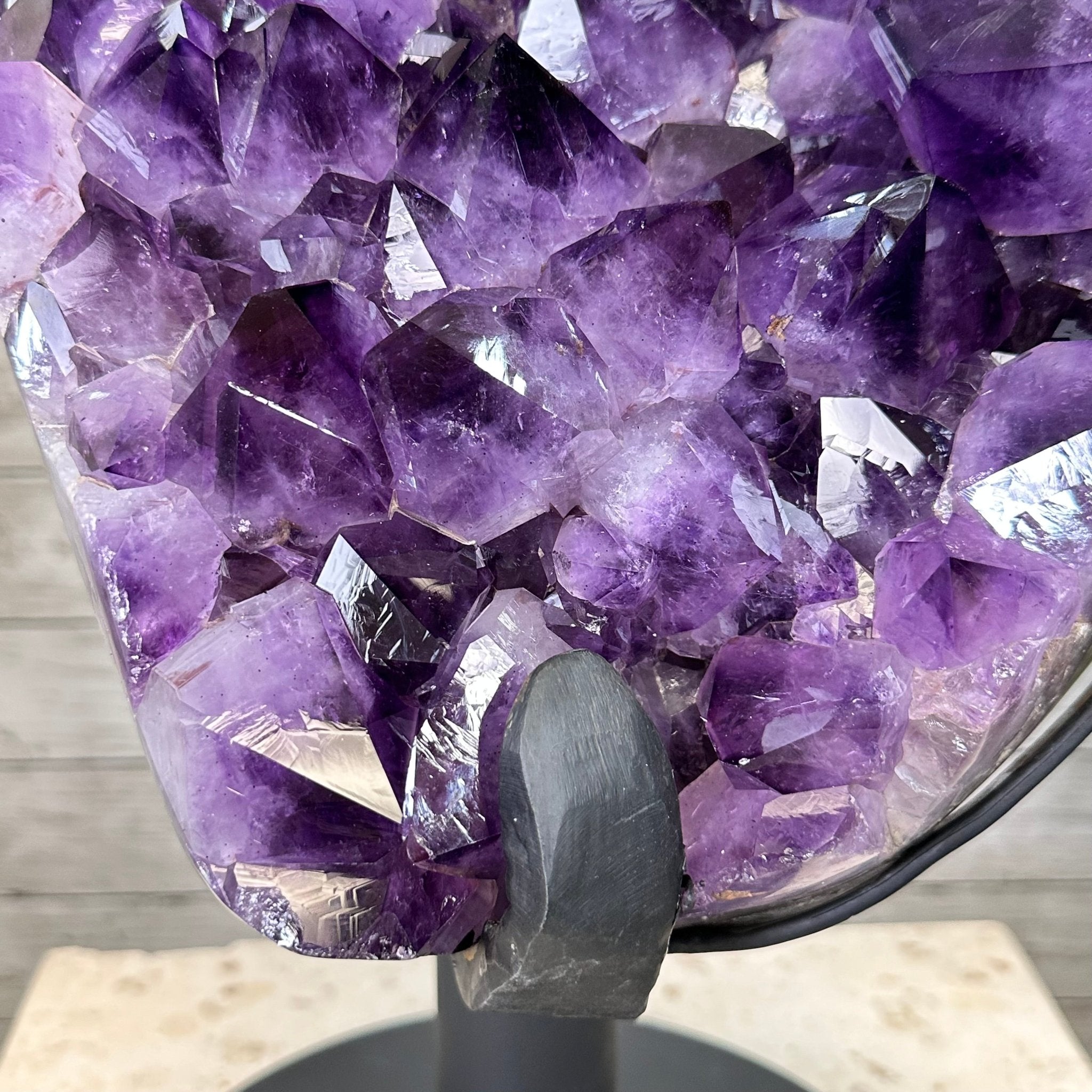Super Quality Amethyst Cluster on Rotating Stand, 141 lbs & 32" Tall #5492-0029 - Brazil GemsBrazil GemsSuper Quality Amethyst Cluster on Rotating Stand, 141 lbs & 32" Tall #5492-0029Clusters on Rotating Bases5492-0029