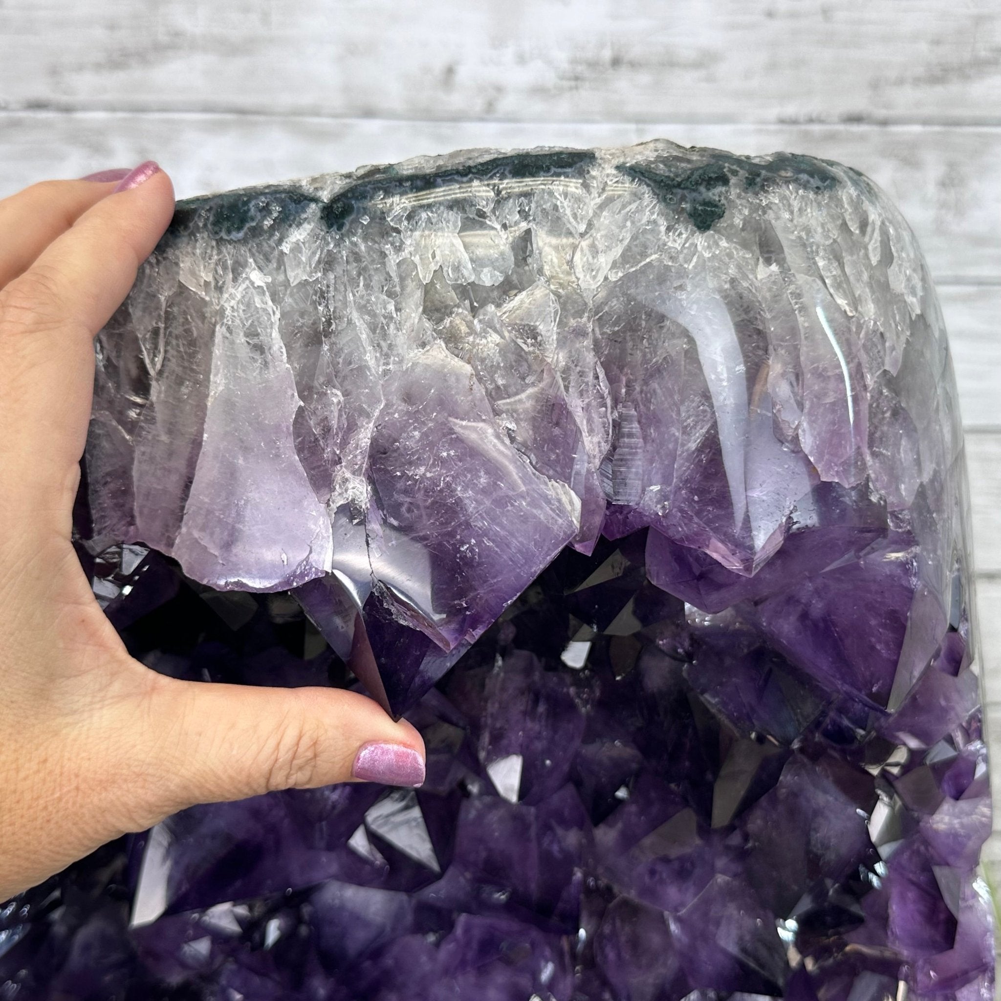 Super Quality Amethyst Cluster on Rotating Stand, 141 lbs & 32" Tall #5492-0029 - Brazil GemsBrazil GemsSuper Quality Amethyst Cluster on Rotating Stand, 141 lbs & 32" Tall #5492-0029Clusters on Rotating Bases5492-0029