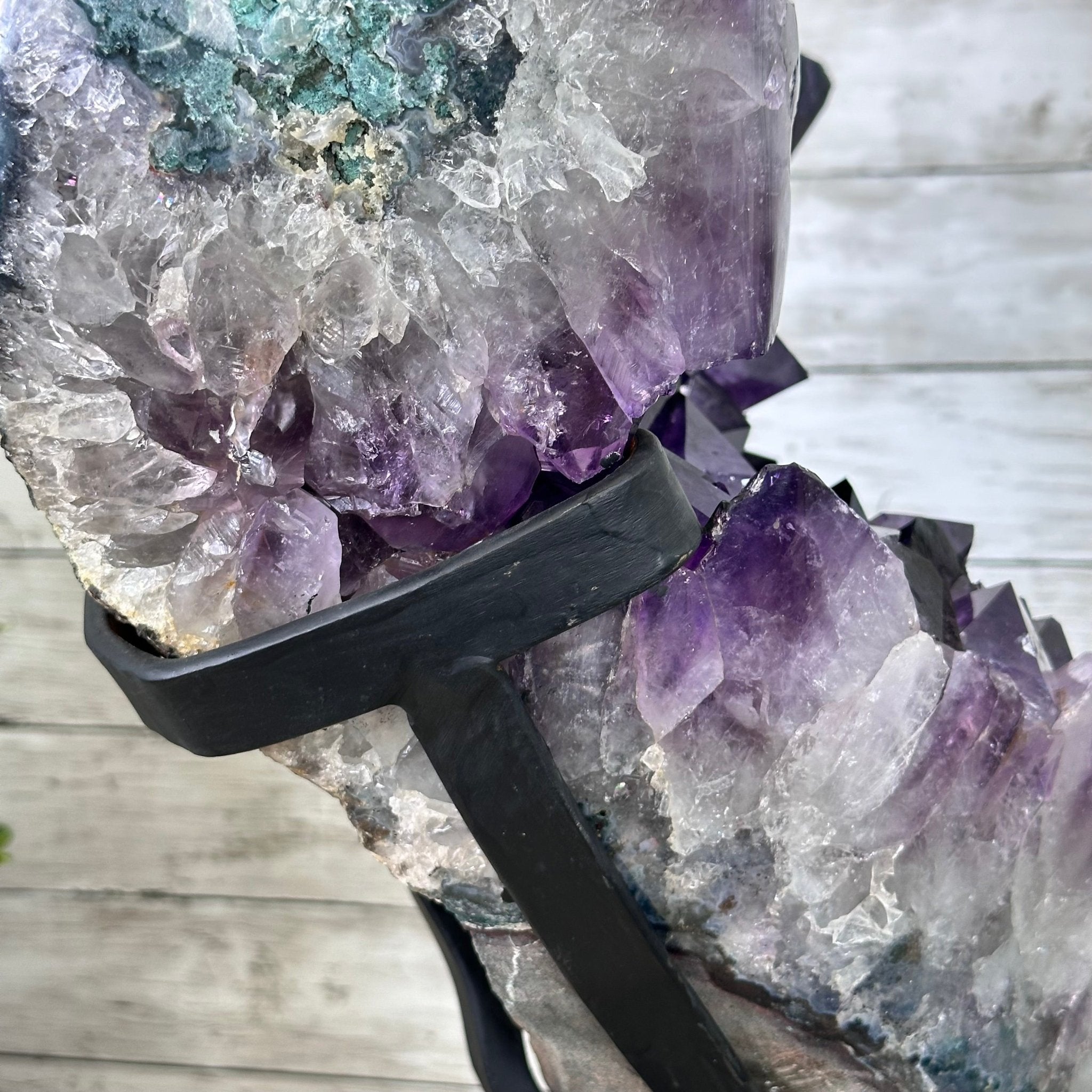 Super Quality Amethyst Cluster on Rotating Stand, 141 lbs & 32" Tall #5492-0029 - Brazil GemsBrazil GemsSuper Quality Amethyst Cluster on Rotating Stand, 141 lbs & 32" Tall #5492-0029Clusters on Rotating Bases5492-0029