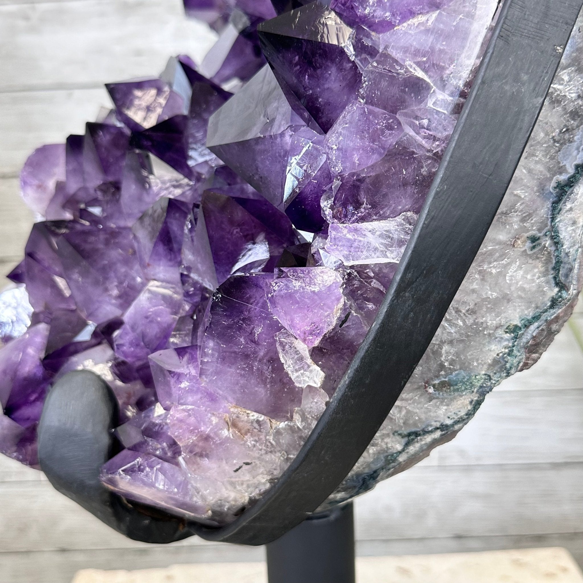 Super Quality Amethyst Cluster on Rotating Stand, 141 lbs & 32" Tall #5492-0029 - Brazil GemsBrazil GemsSuper Quality Amethyst Cluster on Rotating Stand, 141 lbs & 32" Tall #5492-0029Clusters on Rotating Bases5492-0029