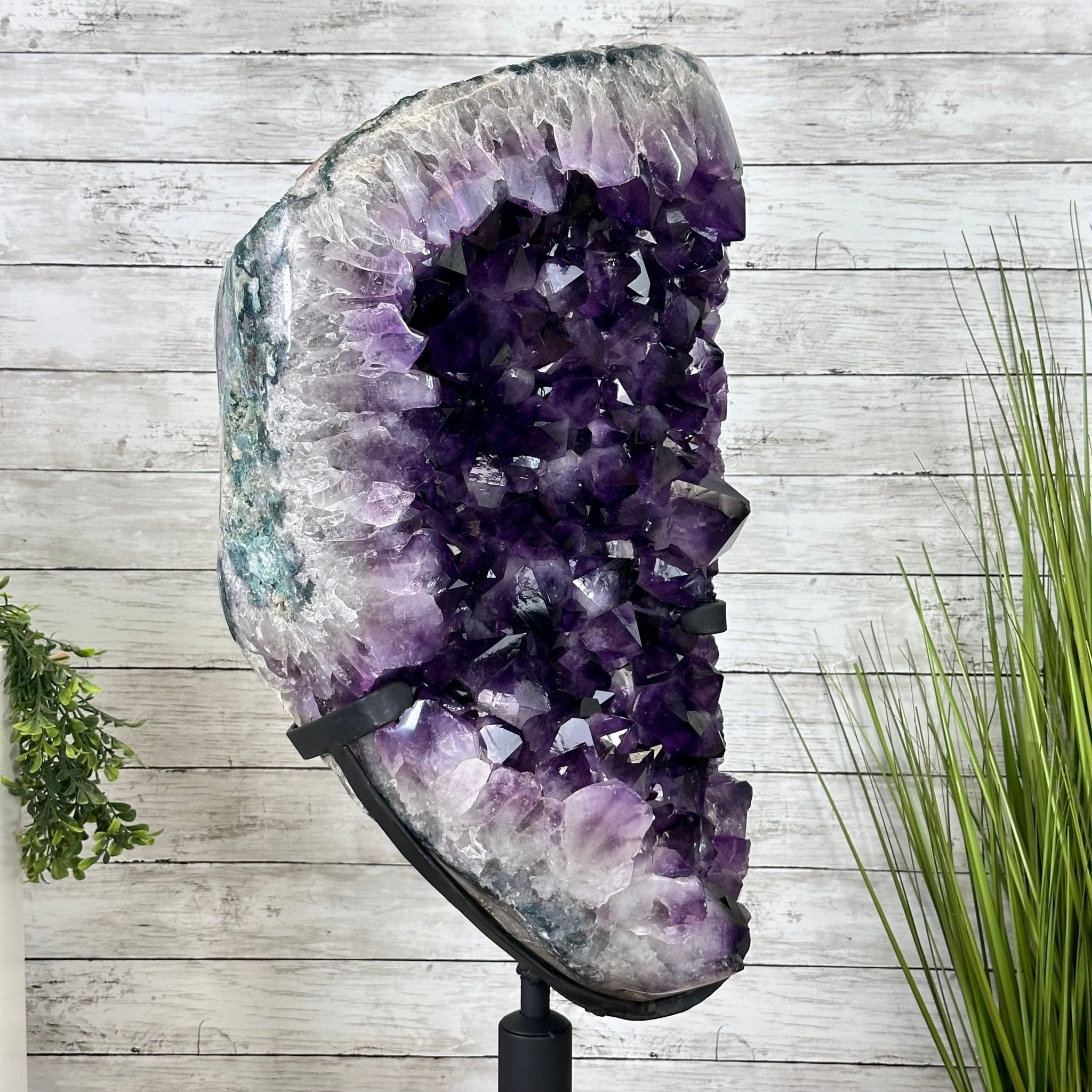 Super Quality Amethyst Cluster on Rotating Stand, 141 lbs & 32" Tall #5492-0029 - Brazil GemsBrazil GemsSuper Quality Amethyst Cluster on Rotating Stand, 141 lbs & 32" Tall #5492-0029Clusters on Rotating Bases5492-0029