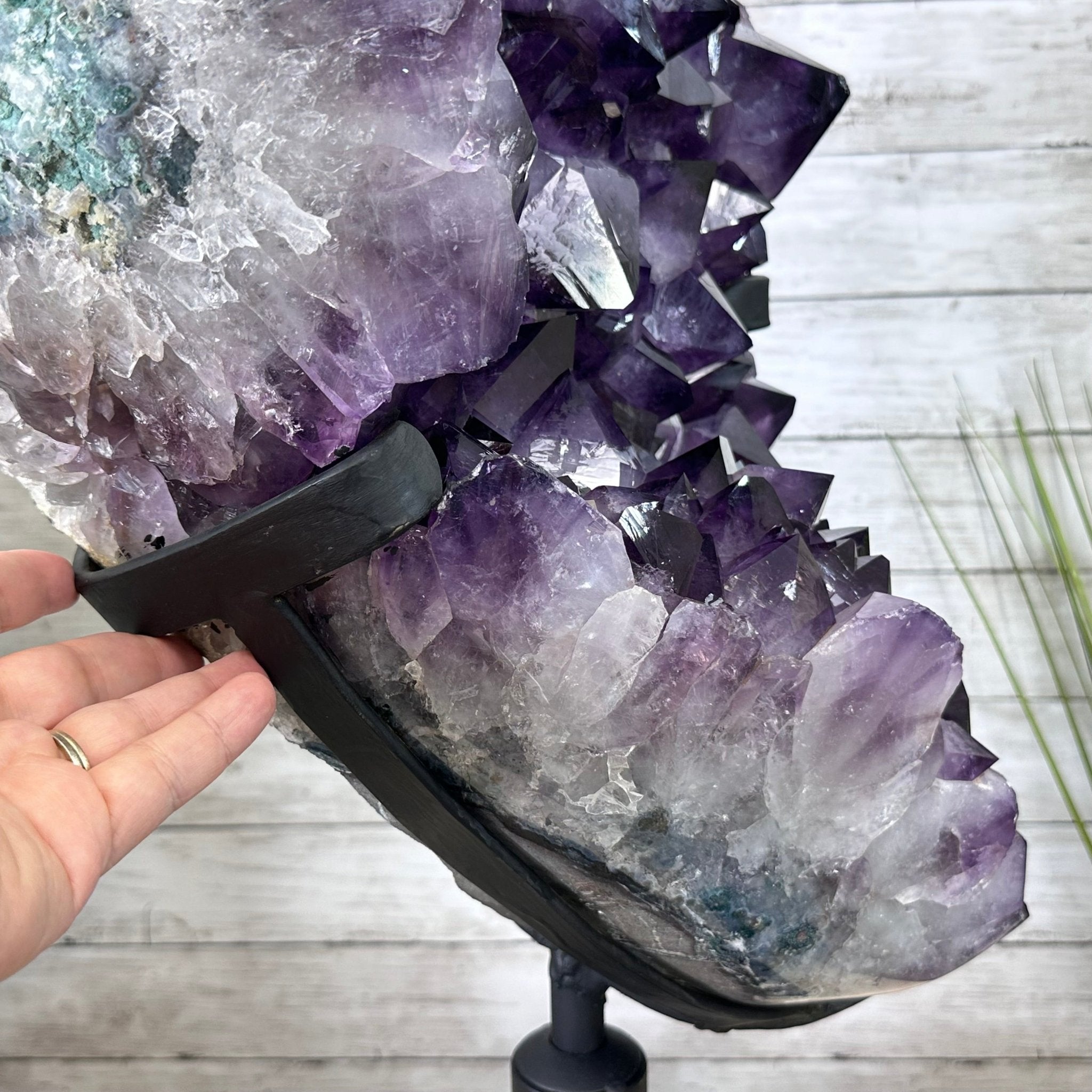 Super Quality Amethyst Cluster on Rotating Stand, 141 lbs & 32" Tall #5492-0029 - Brazil GemsBrazil GemsSuper Quality Amethyst Cluster on Rotating Stand, 141 lbs & 32" Tall #5492-0029Clusters on Rotating Bases5492-0029