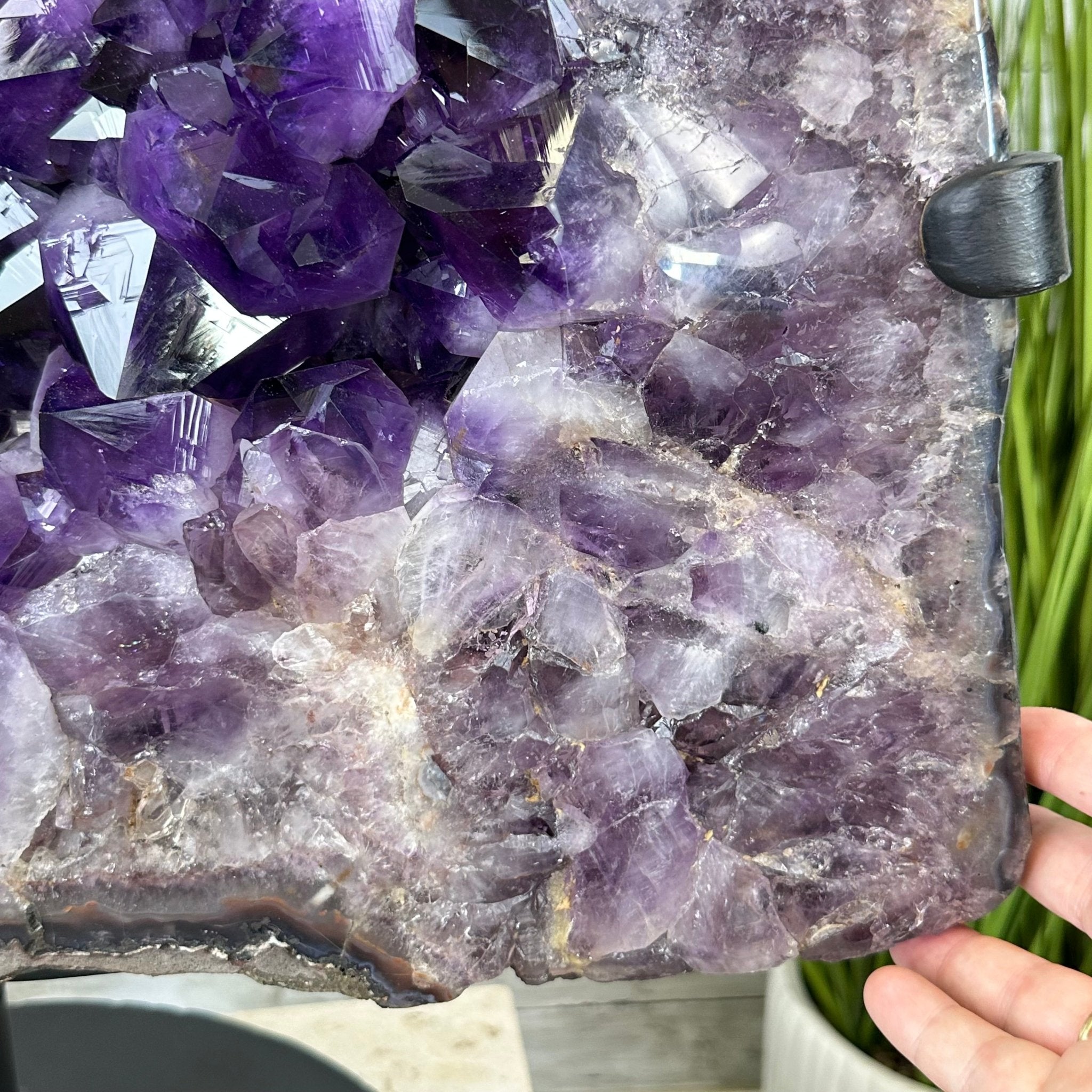 Super Quality Amethyst Cluster on Rotating Stand, 207 lbs & 31" Tall #5492-0033 - Brazil GemsBrazil GemsSuper Quality Amethyst Cluster on Rotating Stand, 207 lbs & 31" Tall #5492-0033Clusters on Rotating Bases5492-0033