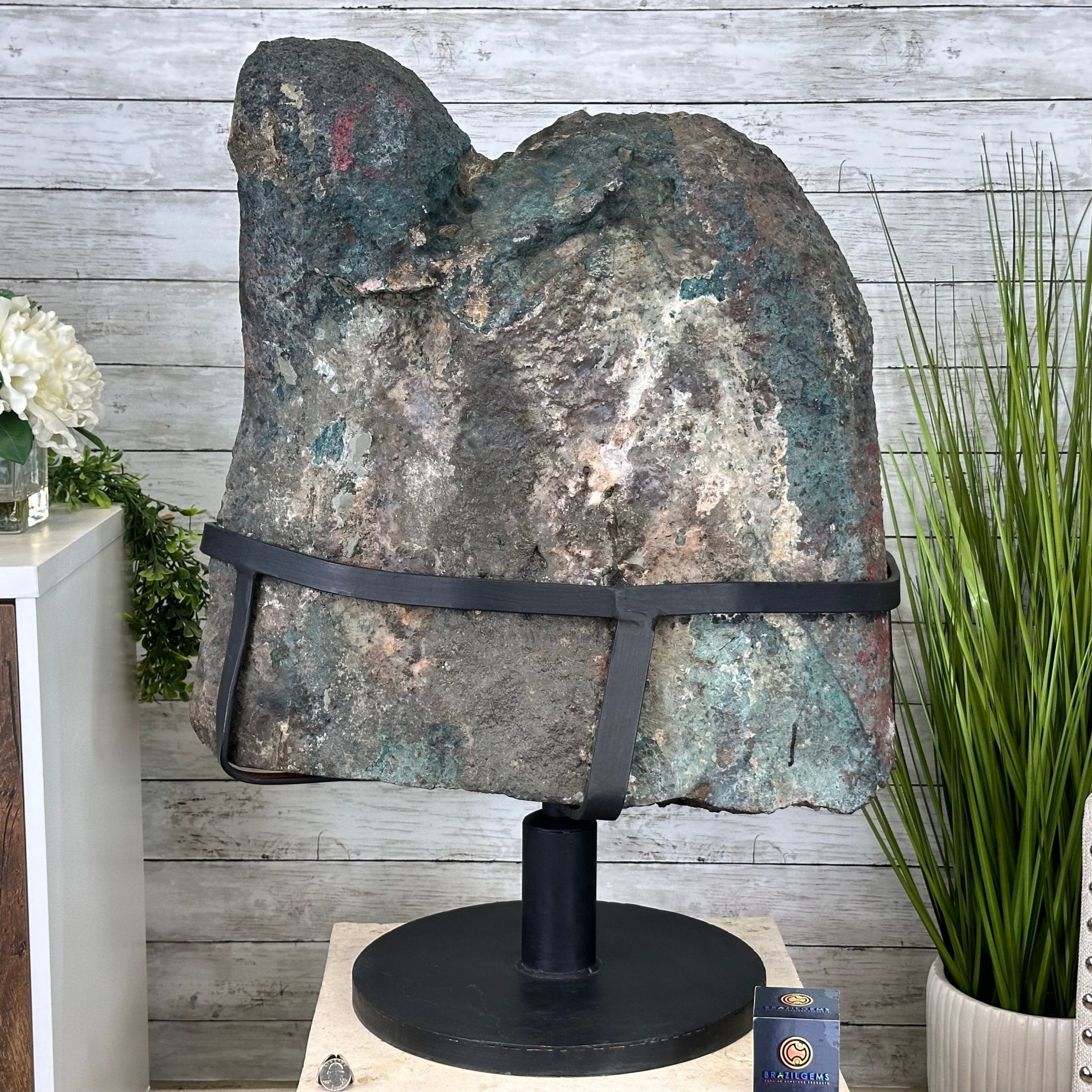 Super Quality Amethyst Cluster on Rotating Stand, 207 lbs & 31" Tall #5492-0033 - Brazil GemsBrazil GemsSuper Quality Amethyst Cluster on Rotating Stand, 207 lbs & 31" Tall #5492-0033Clusters on Rotating Bases5492-0033
