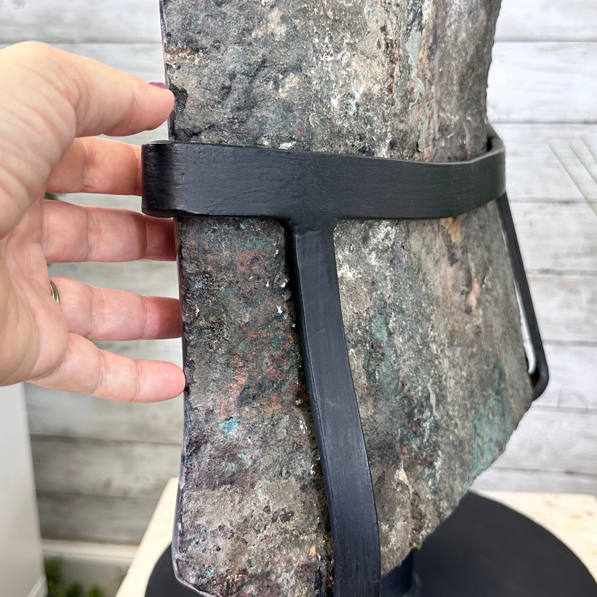 Super Quality Amethyst Cluster on Rotating Stand, 207 lbs & 31" Tall #5492-0033 - Brazil GemsBrazil GemsSuper Quality Amethyst Cluster on Rotating Stand, 207 lbs & 31" Tall #5492-0033Clusters on Rotating Bases5492-0033