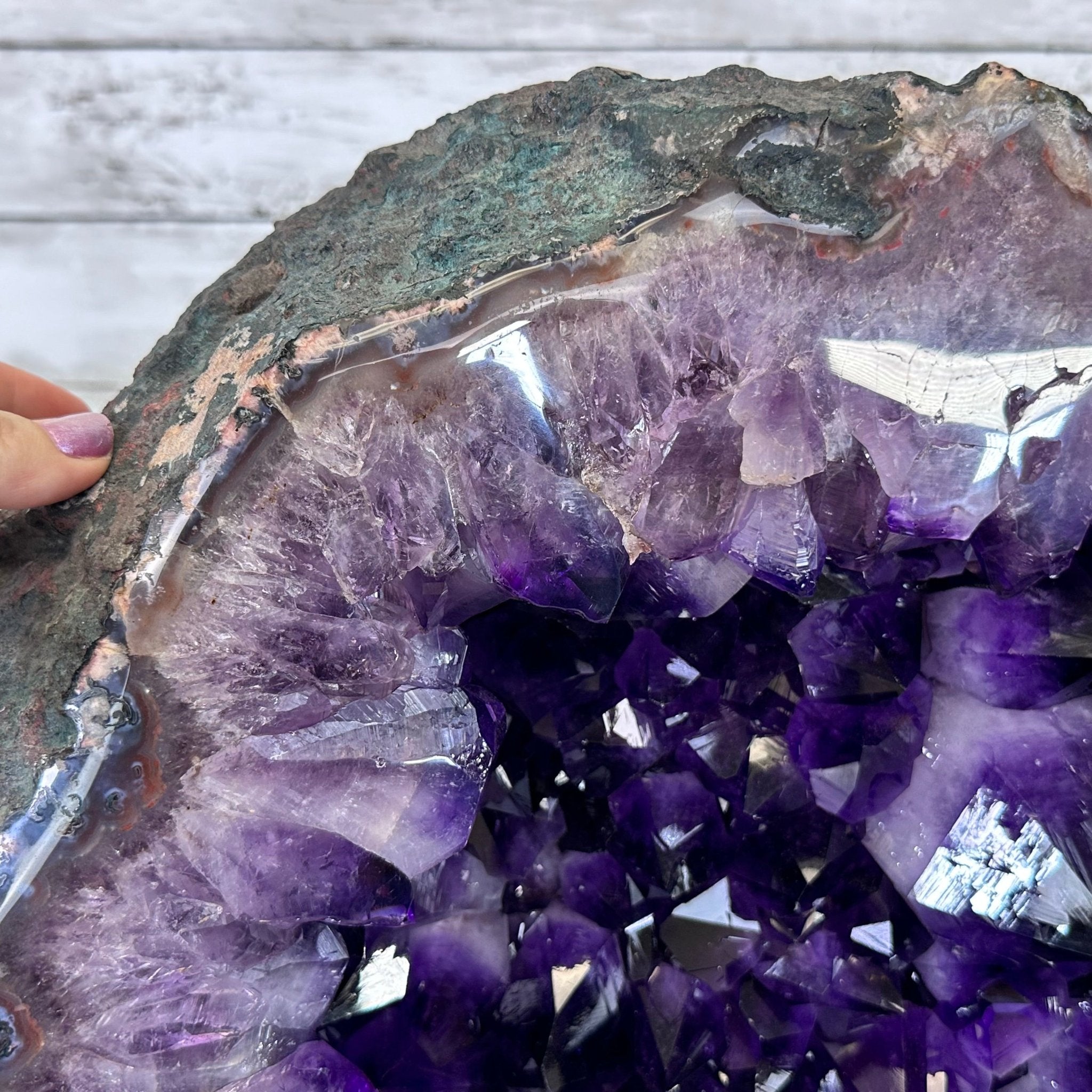 Super Quality Amethyst Cluster on Rotating Stand, 207 lbs & 31" Tall #5492-0033 - Brazil GemsBrazil GemsSuper Quality Amethyst Cluster on Rotating Stand, 207 lbs & 31" Tall #5492-0033Clusters on Rotating Bases5492-0033