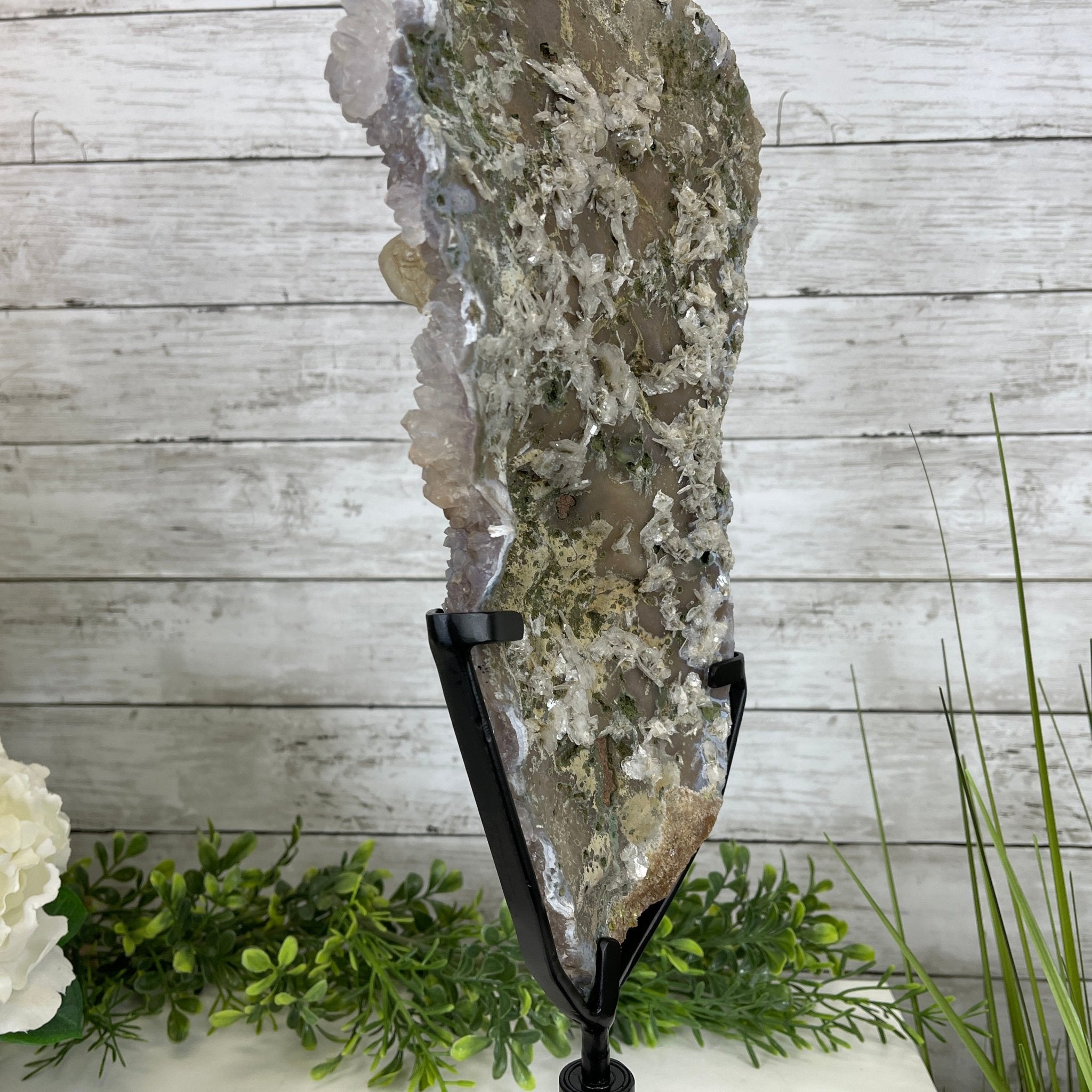 Super Quality Amethyst Freeform Crystal on Rotating Stand, 5.7 lbs & 22.3" tall #5492-0026 by Brazil Gems - Brazil GemsBrazil GemsSuper Quality Amethyst Freeform Crystal on Rotating Stand, 5.7 lbs & 22.3" tall #5492-0026 by Brazil GemsClusters on Rotating Bases5492-0026