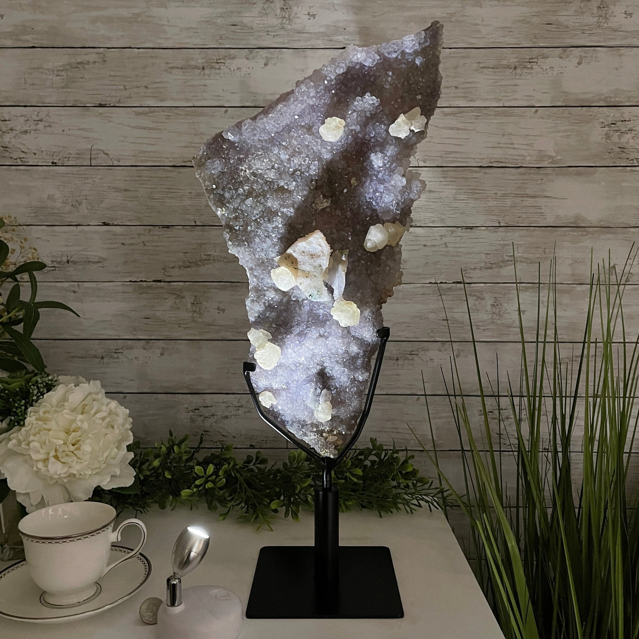 Super Quality Amethyst Freeform Crystal on Rotating Stand, 5.7 lbs & 22.3" tall #5492-0026 by Brazil Gems - Brazil GemsBrazil GemsSuper Quality Amethyst Freeform Crystal on Rotating Stand, 5.7 lbs & 22.3" tall #5492-0026 by Brazil GemsClusters on Rotating Bases5492-0026