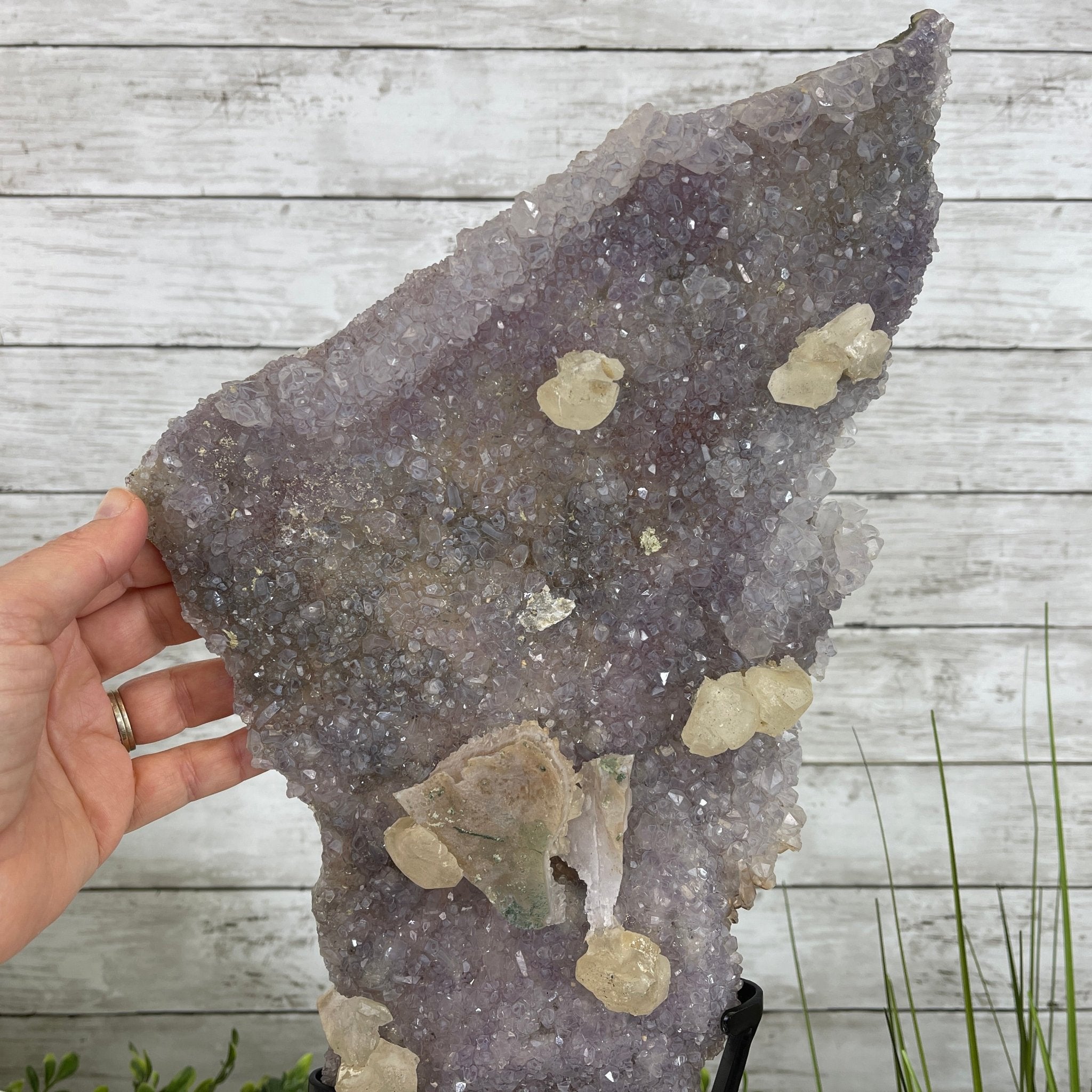 Super Quality Amethyst Freeform Crystal on Rotating Stand, 5.7 lbs & 22.3" tall #5492-0026 by Brazil Gems - Brazil GemsBrazil GemsSuper Quality Amethyst Freeform Crystal on Rotating Stand, 5.7 lbs & 22.3" tall #5492-0026 by Brazil GemsClusters on Rotating Bases5492-0026