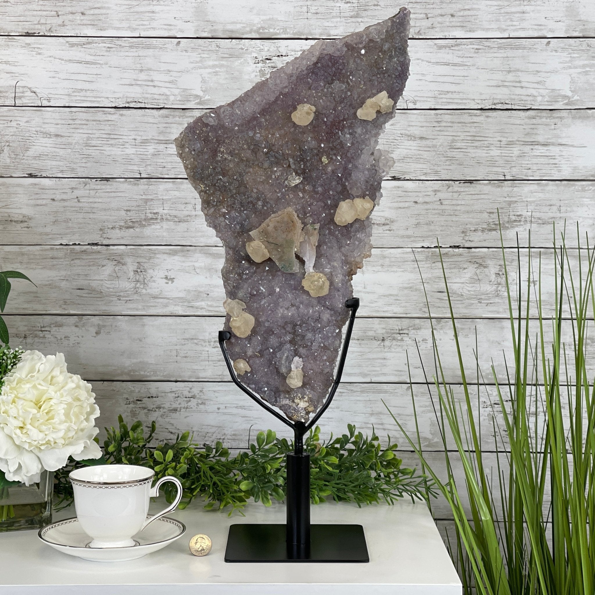 Super Quality Amethyst Freeform Crystal on Rotating Stand, 5.7 lbs & 22.3" tall #5492-0026 by Brazil Gems - Brazil GemsBrazil GemsSuper Quality Amethyst Freeform Crystal on Rotating Stand, 5.7 lbs & 22.3" tall #5492-0026 by Brazil GemsClusters on Rotating Bases5492-0026