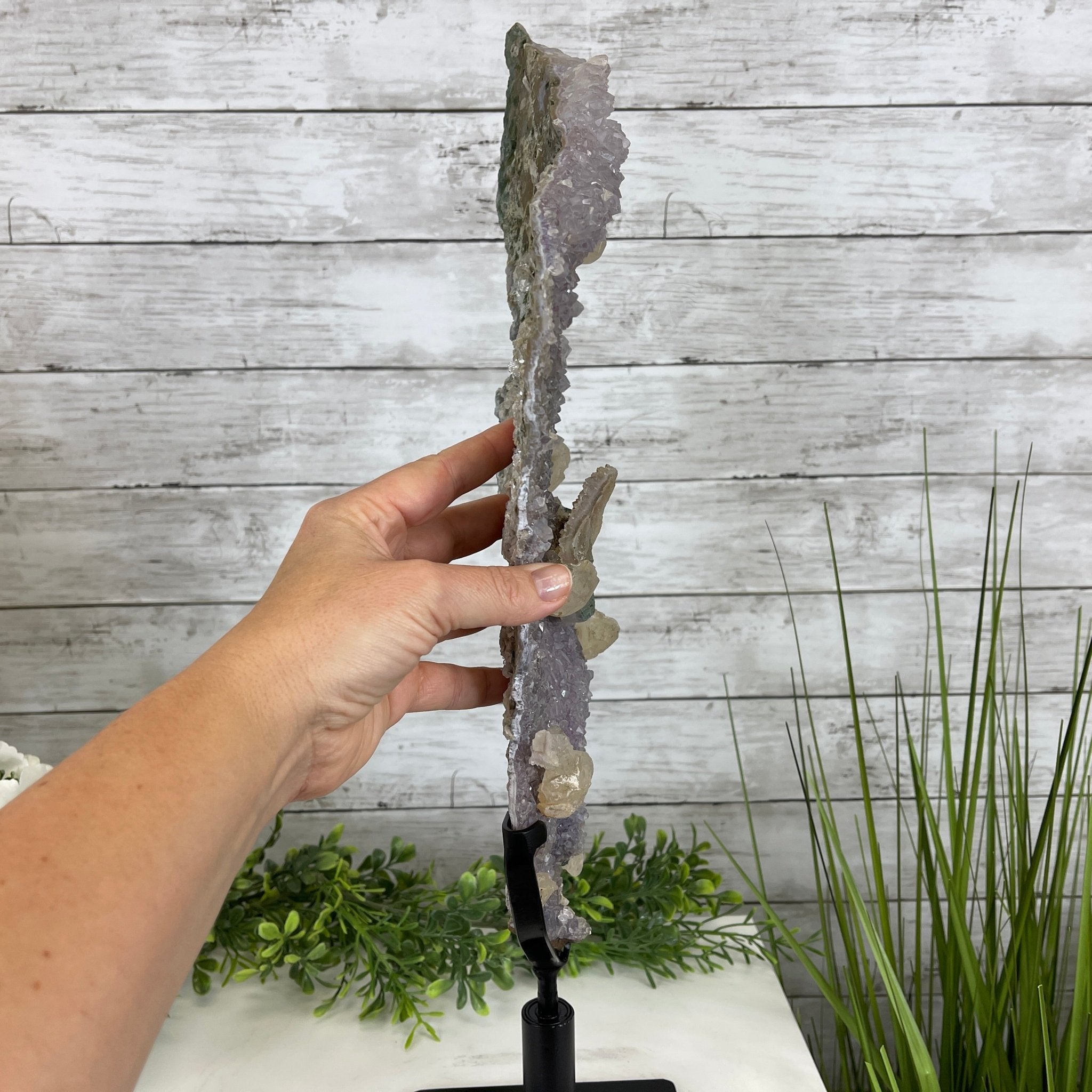Super Quality Amethyst Freeform Crystal on Rotating Stand, 5.7 lbs & 22.3" tall #5492-0026 by Brazil Gems - Brazil GemsBrazil GemsSuper Quality Amethyst Freeform Crystal on Rotating Stand, 5.7 lbs & 22.3" tall #5492-0026 by Brazil GemsClusters on Rotating Bases5492-0026