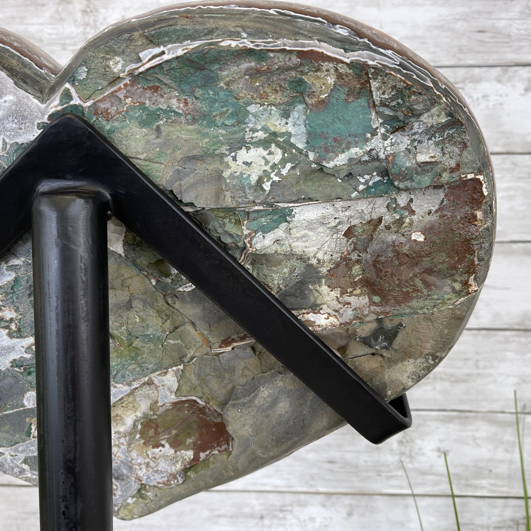 Super Quality Amethyst Heart Geode, metal stand, 38.5 lbs & 22.25" Tall #5463-0038 by Brazil Gems - Brazil GemsBrazil GemsSuper Quality Amethyst Heart Geode, metal stand, 38.5 lbs & 22.25" Tall #5463-0038 by Brazil GemsHearts5463-0038