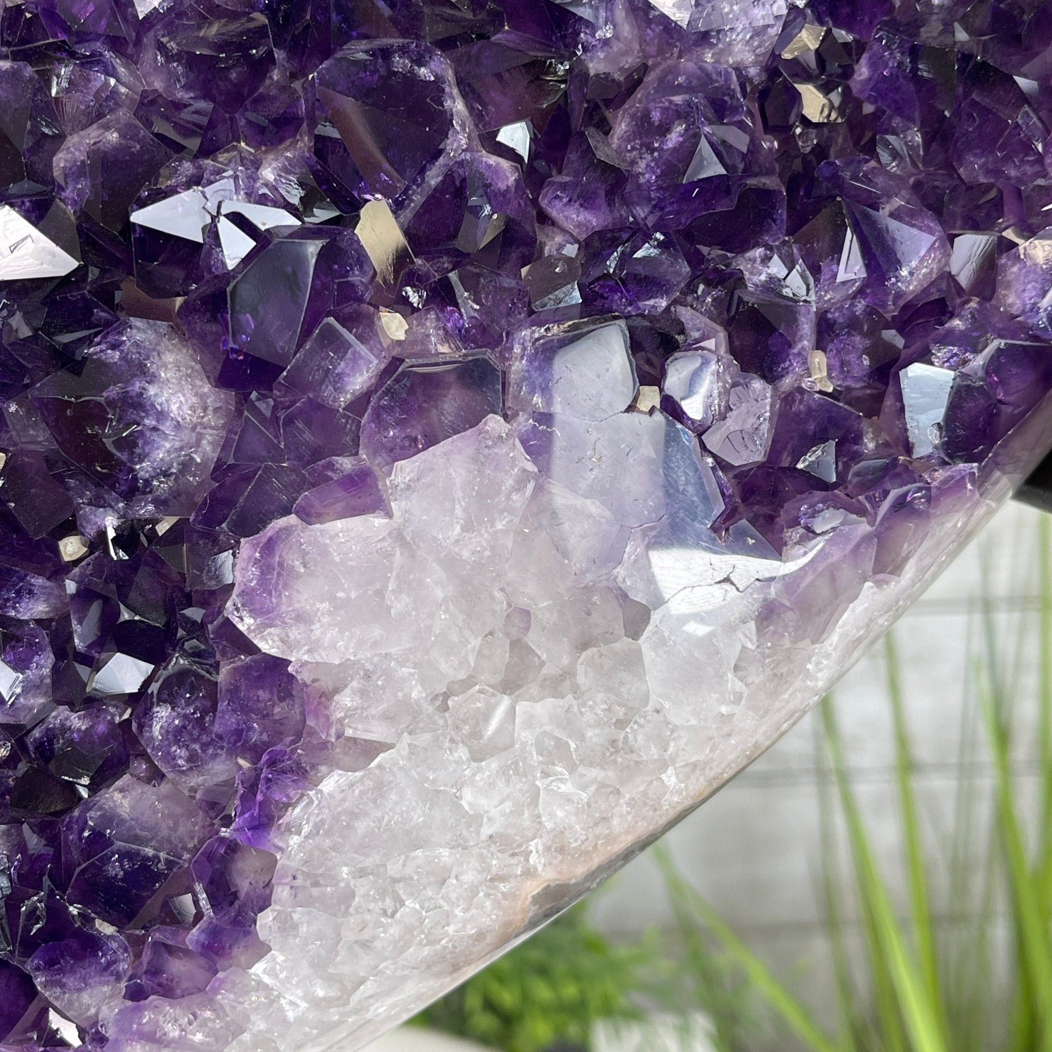 Super Quality Amethyst Heart Geode, metal stand, 38.5 lbs & 22.25" Tall #5463-0038 by Brazil Gems - Brazil GemsBrazil GemsSuper Quality Amethyst Heart Geode, metal stand, 38.5 lbs & 22.25" Tall #5463-0038 by Brazil GemsHearts5463-0038