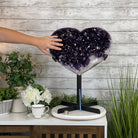 Super Quality Amethyst Heart Geode, metal stand, 38.5 lbs & 22.25" Tall #5463-0038 by Brazil Gems - Brazil GemsBrazil GemsSuper Quality Amethyst Heart Geode, metal stand, 38.5 lbs & 22.25" Tall #5463-0038 by Brazil GemsHearts5463-0038