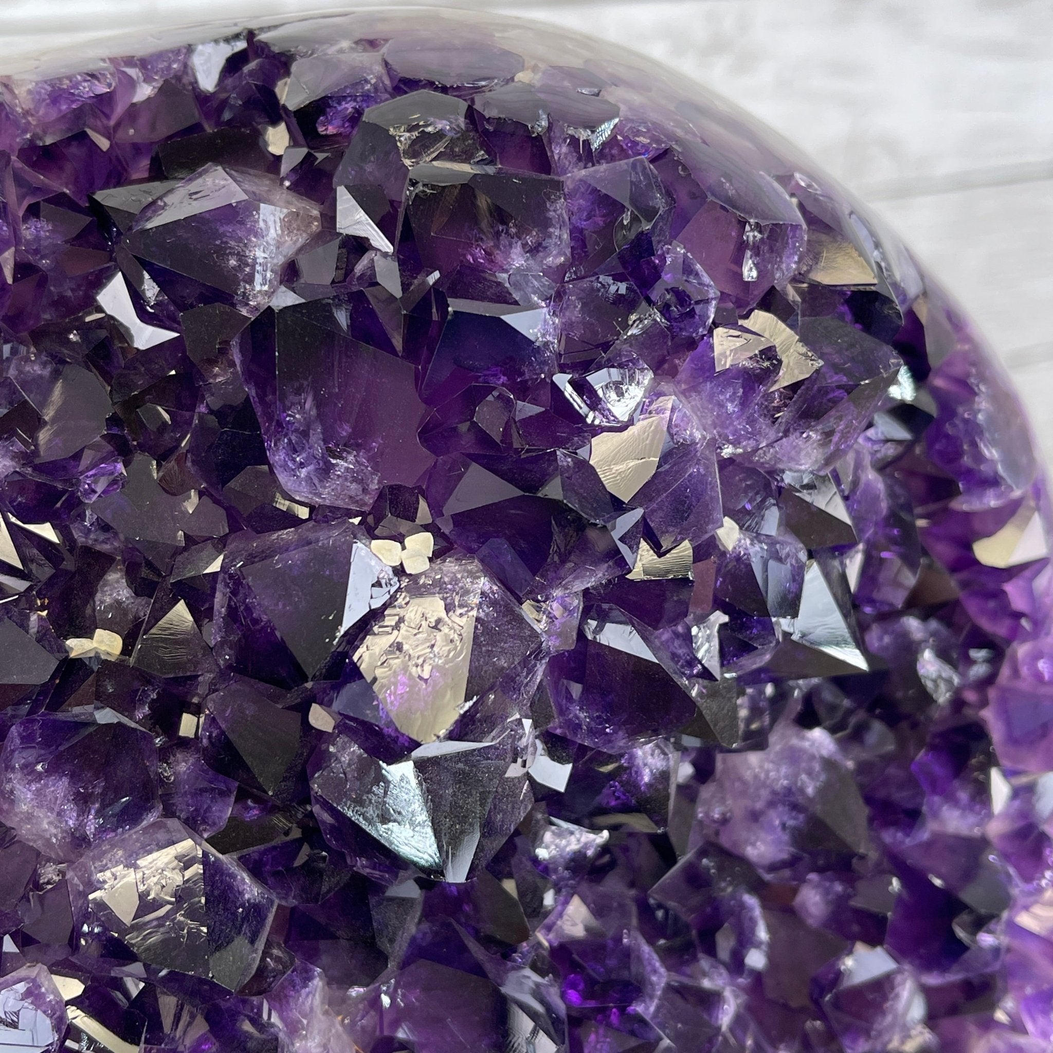 Super Quality Amethyst Heart Geode, metal stand, 38.5 lbs & 22.25" Tall #5463-0038 by Brazil Gems - Brazil GemsBrazil GemsSuper Quality Amethyst Heart Geode, metal stand, 38.5 lbs & 22.25" Tall #5463-0038 by Brazil GemsHearts5463-0038