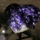 Super Quality Amethyst Heart Geode, metal stand, 38.5 lbs & 22.25" Tall #5463-0038 by Brazil Gems - Brazil GemsBrazil GemsSuper Quality Amethyst Heart Geode, metal stand, 38.5 lbs & 22.25" Tall #5463-0038 by Brazil GemsHearts5463-0038