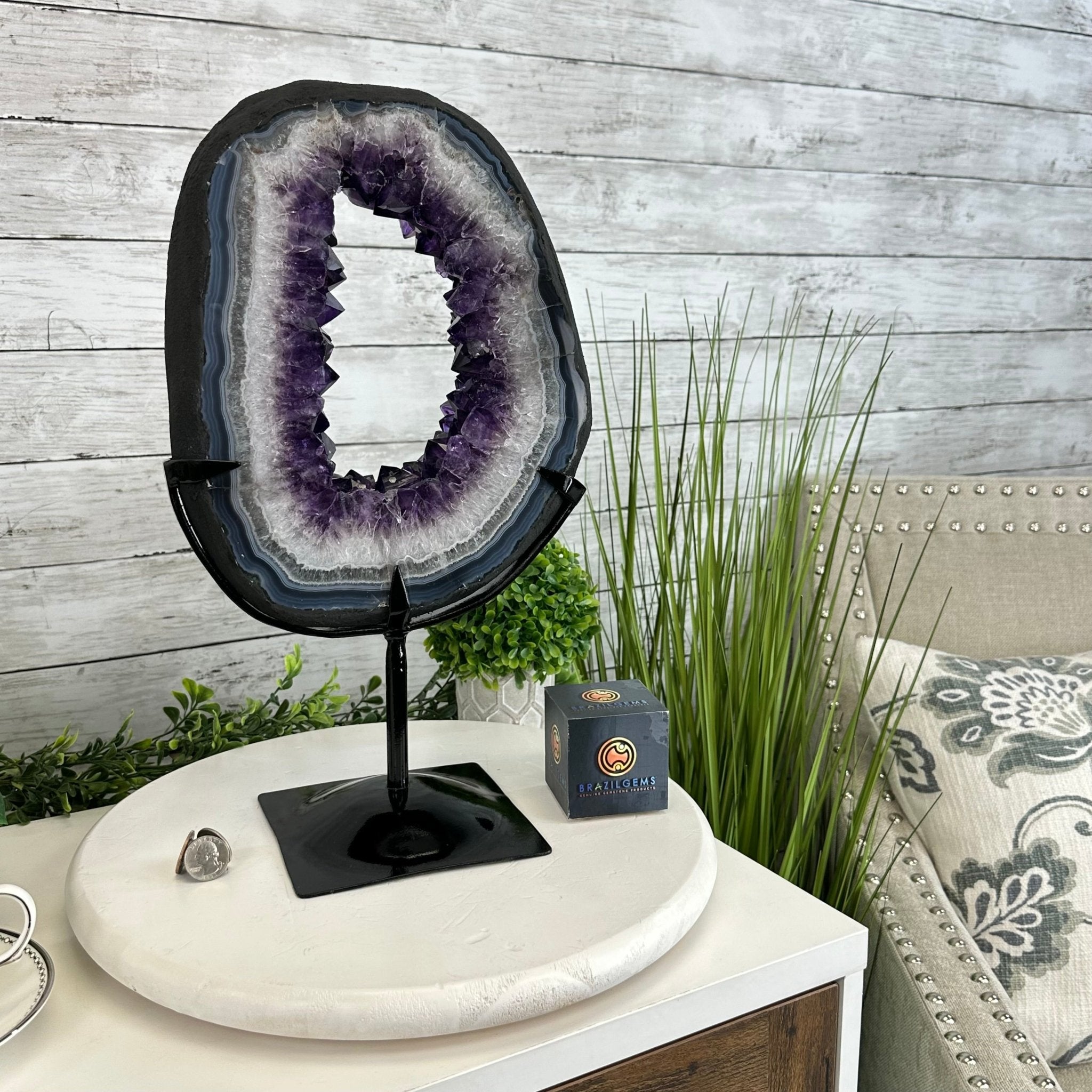 Super Quality Amethyst Portal by Brazil Gems®, 13.9 lbs & 16.9" Tall #5606-0096 - Brazil GemsBrazil GemsSuper Quality Amethyst Portal by Brazil Gems®, 13.9 lbs & 16.9" Tall #5606-0096Portals on Fixed Bases5606-0096