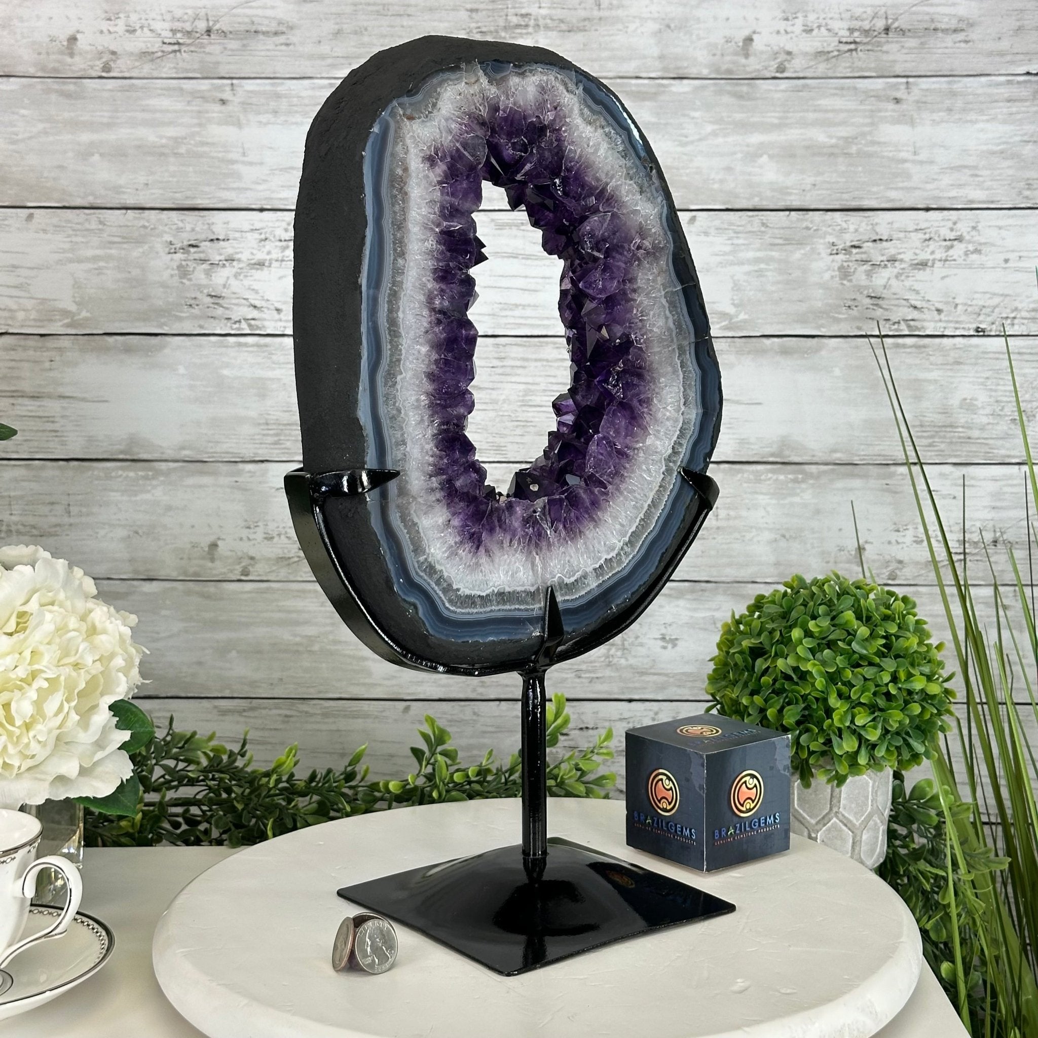 Super Quality Amethyst Portal by Brazil Gems®, 13.9 lbs & 16.9" Tall #5606-0096 - Brazil GemsBrazil GemsSuper Quality Amethyst Portal by Brazil Gems®, 13.9 lbs & 16.9" Tall #5606-0096Portals on Fixed Bases5606-0096