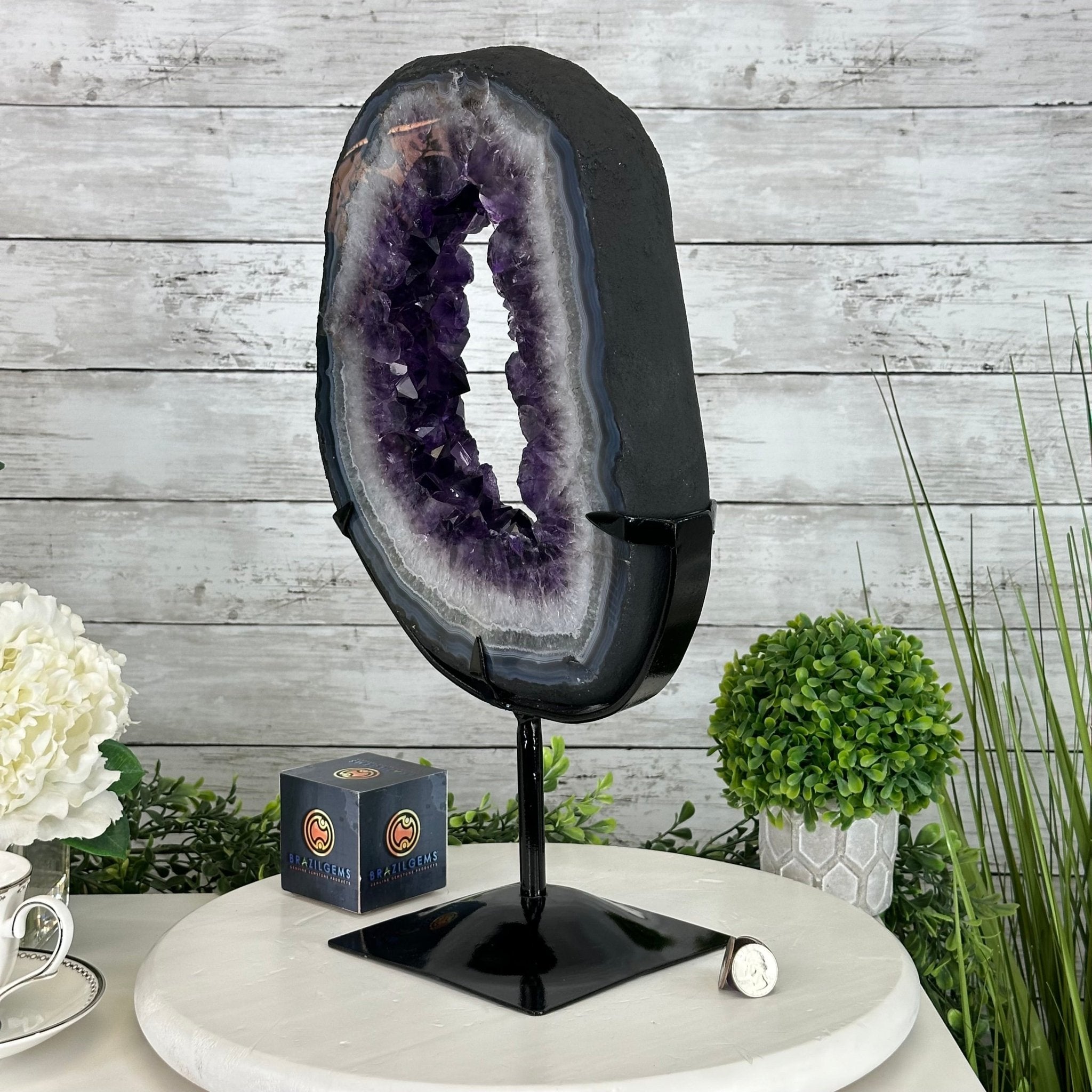 Super Quality Amethyst Portal by Brazil Gems®, 13.9 lbs & 16.9" Tall #5606-0096 - Brazil GemsBrazil GemsSuper Quality Amethyst Portal by Brazil Gems®, 13.9 lbs & 16.9" Tall #5606-0096Portals on Fixed Bases5606-0096