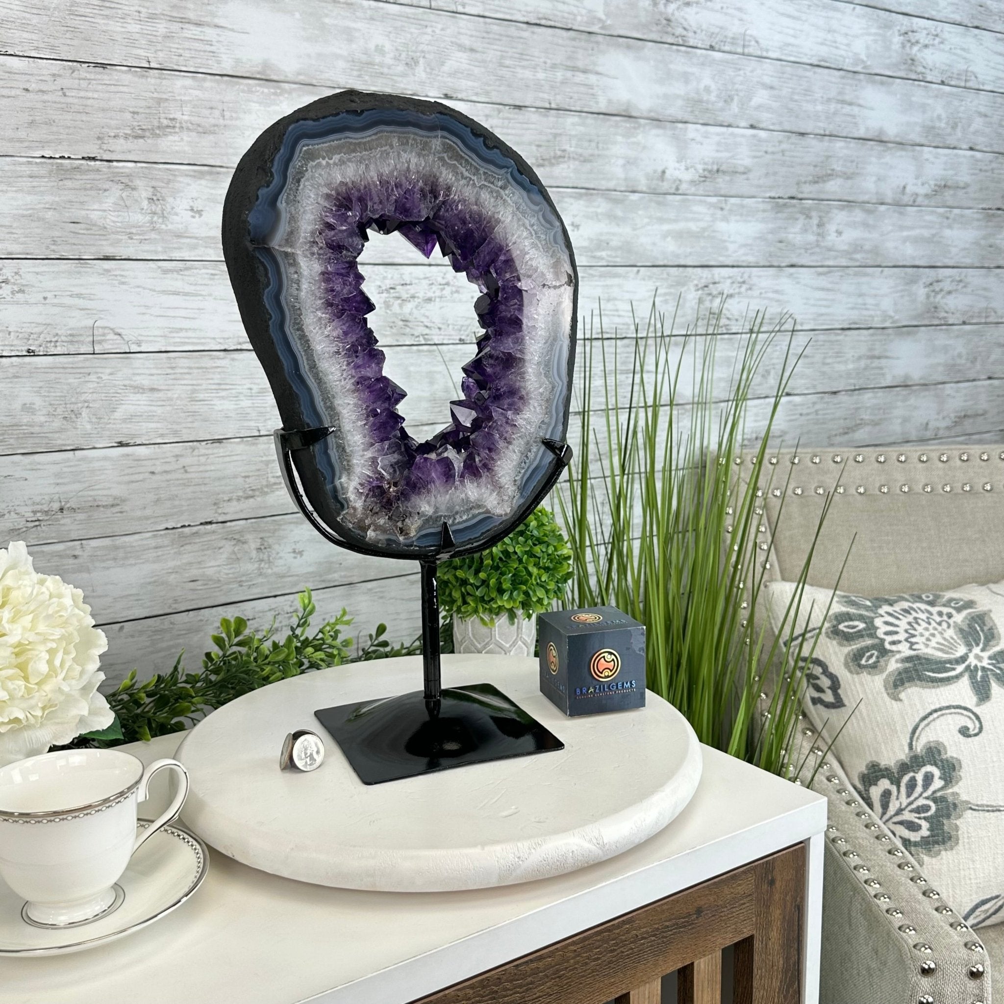 Super Quality Amethyst Portal by Brazil Gems®, 14.2 lbs & 17.6" Tall #5606-0098 - Brazil GemsBrazil GemsSuper Quality Amethyst Portal by Brazil Gems®, 14.2 lbs & 17.6" Tall #5606-0098Portals on Fixed Bases5606-0098