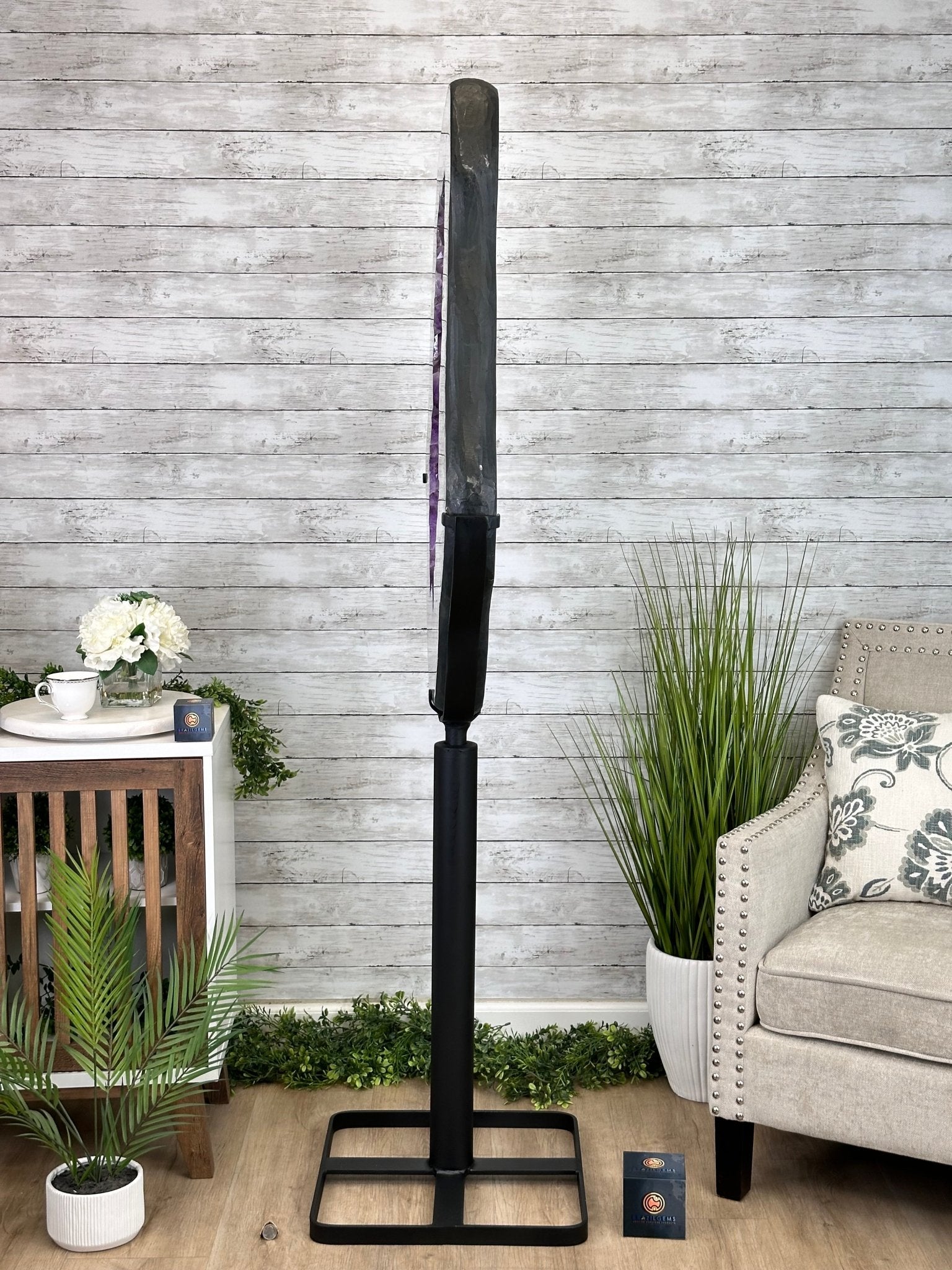 Super Quality Amethyst Portal, Rotating Stand, 170 lbs & 73" Tall #5604-0132 - Brazil GemsBrazil GemsSuper Quality Amethyst Portal, Rotating Stand, 170 lbs & 73" Tall #5604-0132Portals on Rotating Bases5604-0132