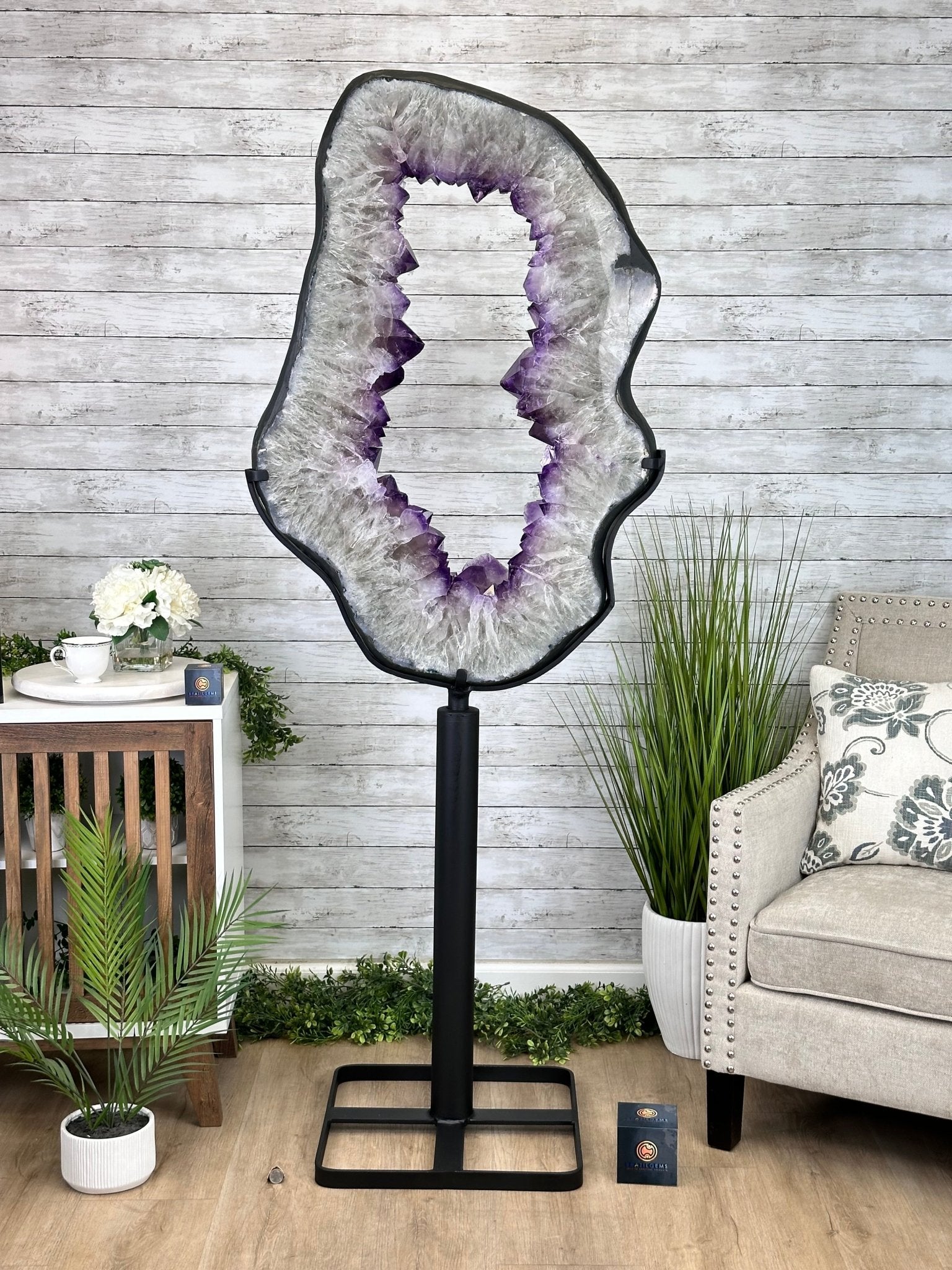 Super Quality Amethyst Portal, Rotating Stand, 170 lbs & 73" Tall #5604-0132 - Brazil GemsBrazil GemsSuper Quality Amethyst Portal, Rotating Stand, 170 lbs & 73" Tall #5604-0132Portals on Rotating Bases5604-0132