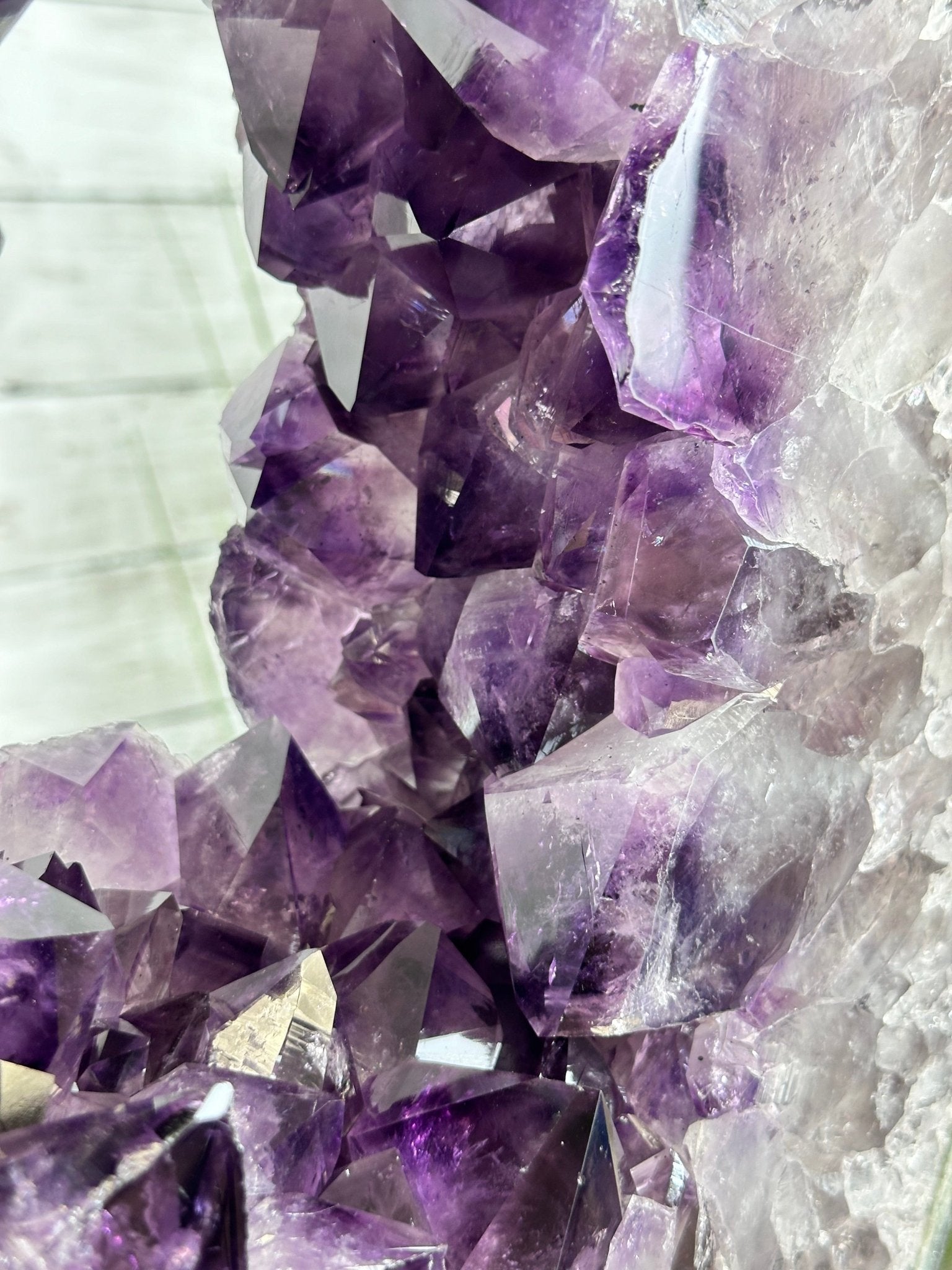 Super Quality Amethyst Portal, Rotating Stand, 171 lbs & 73" Tall #5604-0133 - Brazil GemsBrazil GemsSuper Quality Amethyst Portal, Rotating Stand, 171 lbs & 73" Tall #5604-0133Portals on Rotating Bases5604-0133