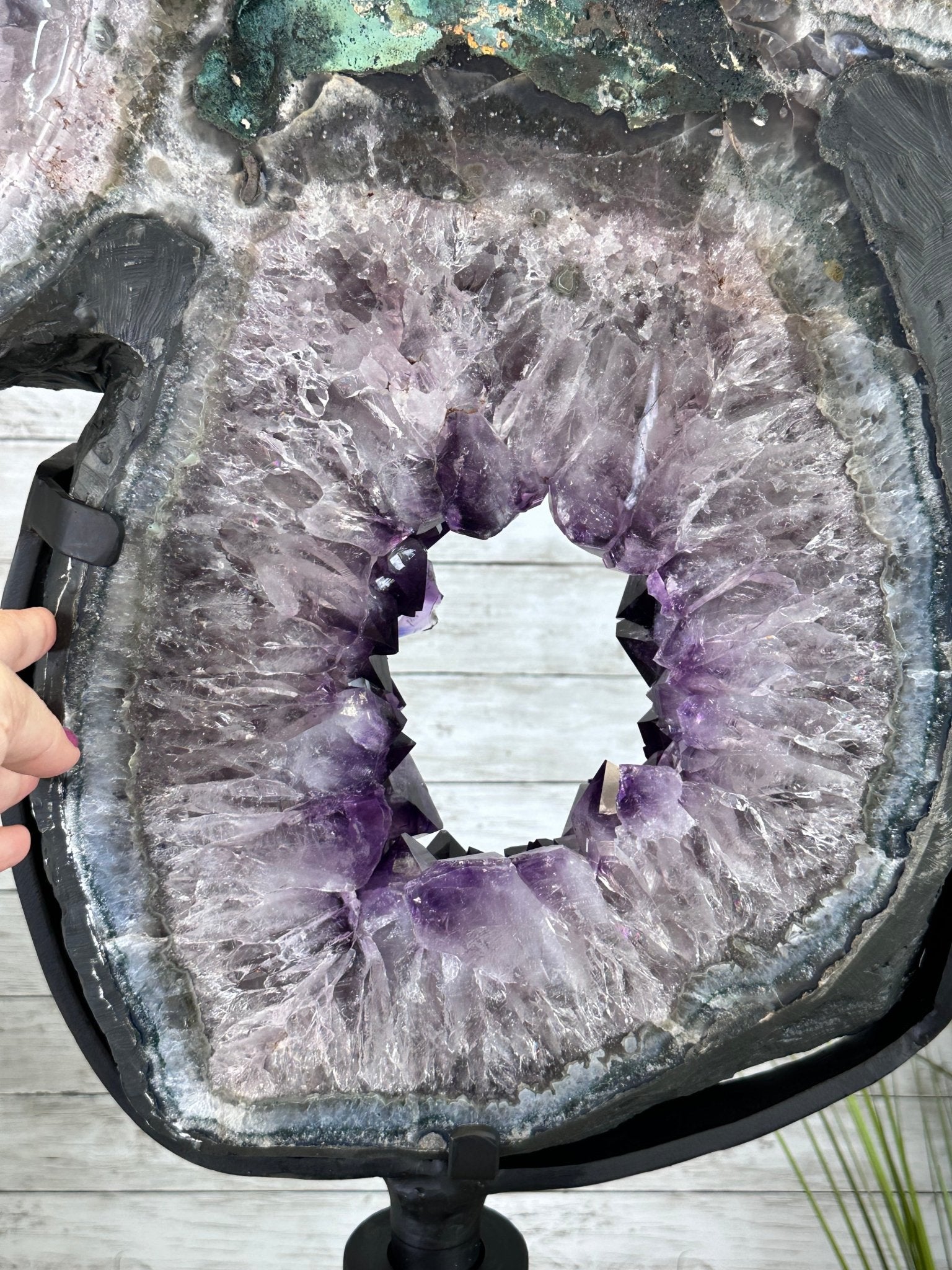 Super Quality Amethyst Portal, Rotating Stand, 171 lbs & 73" Tall #5604-0133 - Brazil GemsBrazil GemsSuper Quality Amethyst Portal, Rotating Stand, 171 lbs & 73" Tall #5604-0133Portals on Rotating Bases5604-0133
