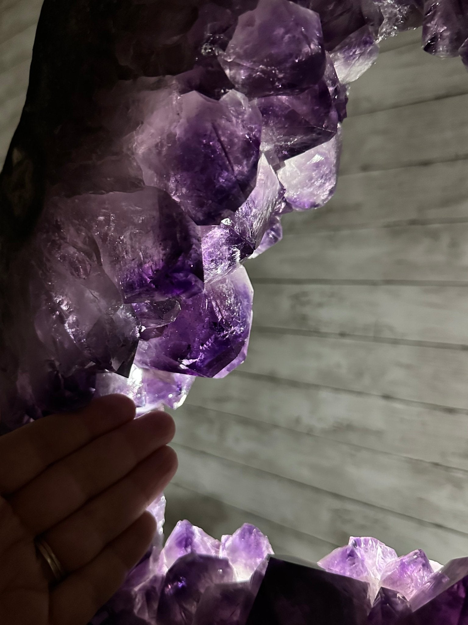 Super Quality Amethyst Portal, Rotating Stand, 171 lbs & 73" Tall #5604-0133 - Brazil GemsBrazil GemsSuper Quality Amethyst Portal, Rotating Stand, 171 lbs & 73" Tall #5604-0133Portals on Rotating Bases5604-0133