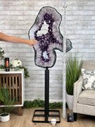 Super Quality Amethyst Portal, Rotating Stand, 171 lbs & 73" Tall #5604-0133 - Brazil GemsBrazil GemsSuper Quality Amethyst Portal, Rotating Stand, 171 lbs & 73" Tall #5604-0133Portals on Rotating Bases5604-0133