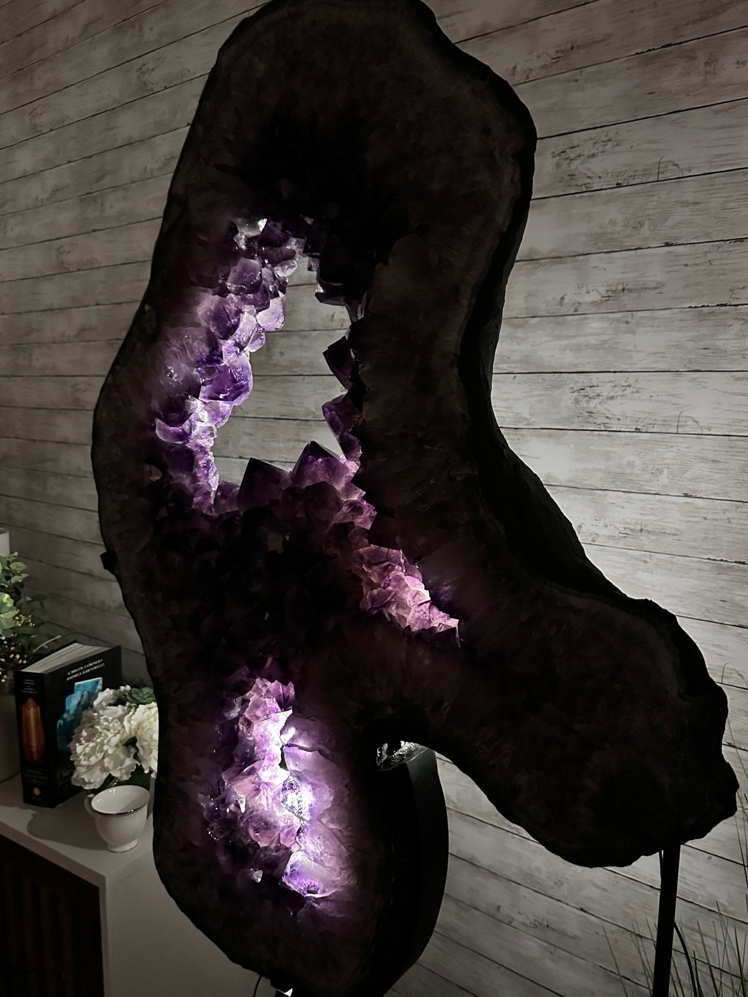 Super Quality Amethyst Portal, Rotating Stand, 171 lbs & 73" Tall #5604-0133 - Brazil GemsBrazil GemsSuper Quality Amethyst Portal, Rotating Stand, 171 lbs & 73" Tall #5604-0133Portals on Rotating Bases5604-0133