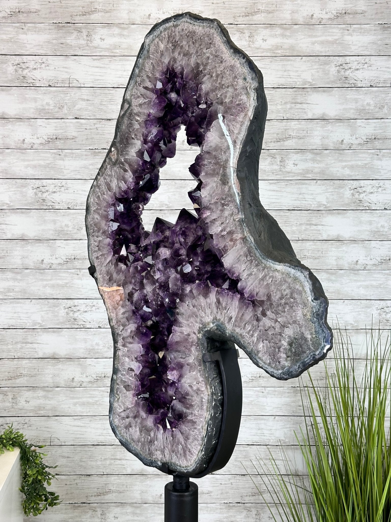Super Quality Amethyst Portal, Rotating Stand, 171 lbs & 73" Tall #5604-0133 - Brazil GemsBrazil GemsSuper Quality Amethyst Portal, Rotating Stand, 171 lbs & 73" Tall #5604-0133Portals on Rotating Bases5604-0133