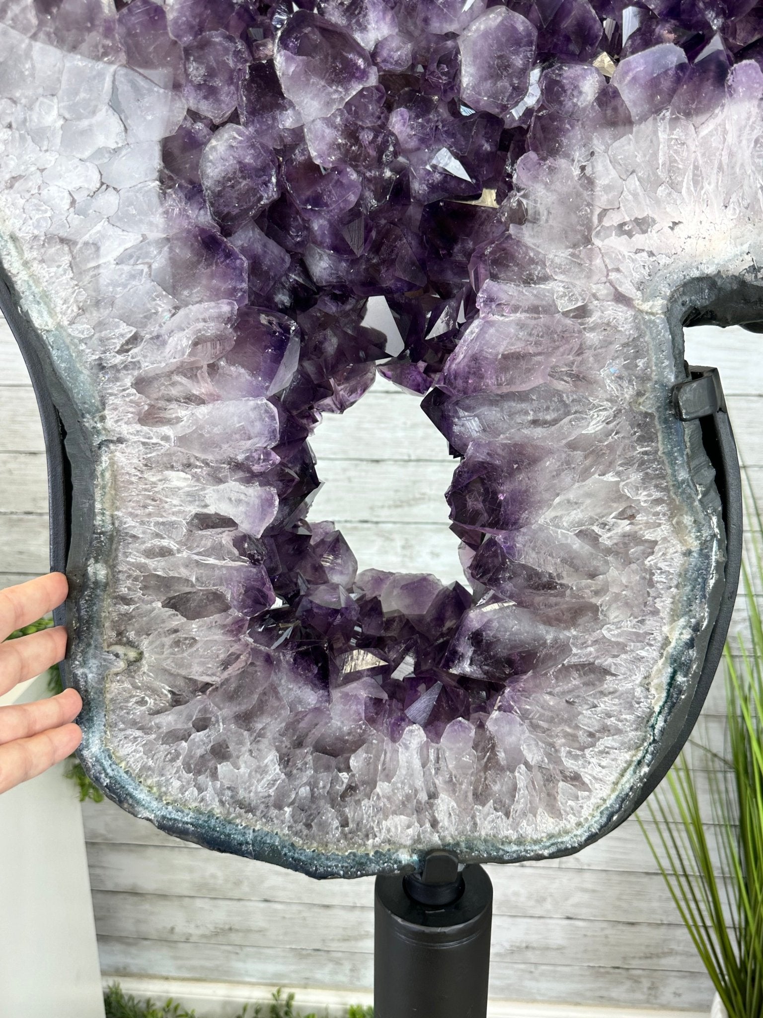 Super Quality Amethyst Portal, Rotating Stand, 171 lbs & 73" Tall #5604-0133 - Brazil GemsBrazil GemsSuper Quality Amethyst Portal, Rotating Stand, 171 lbs & 73" Tall #5604-0133Portals on Rotating Bases5604-0133