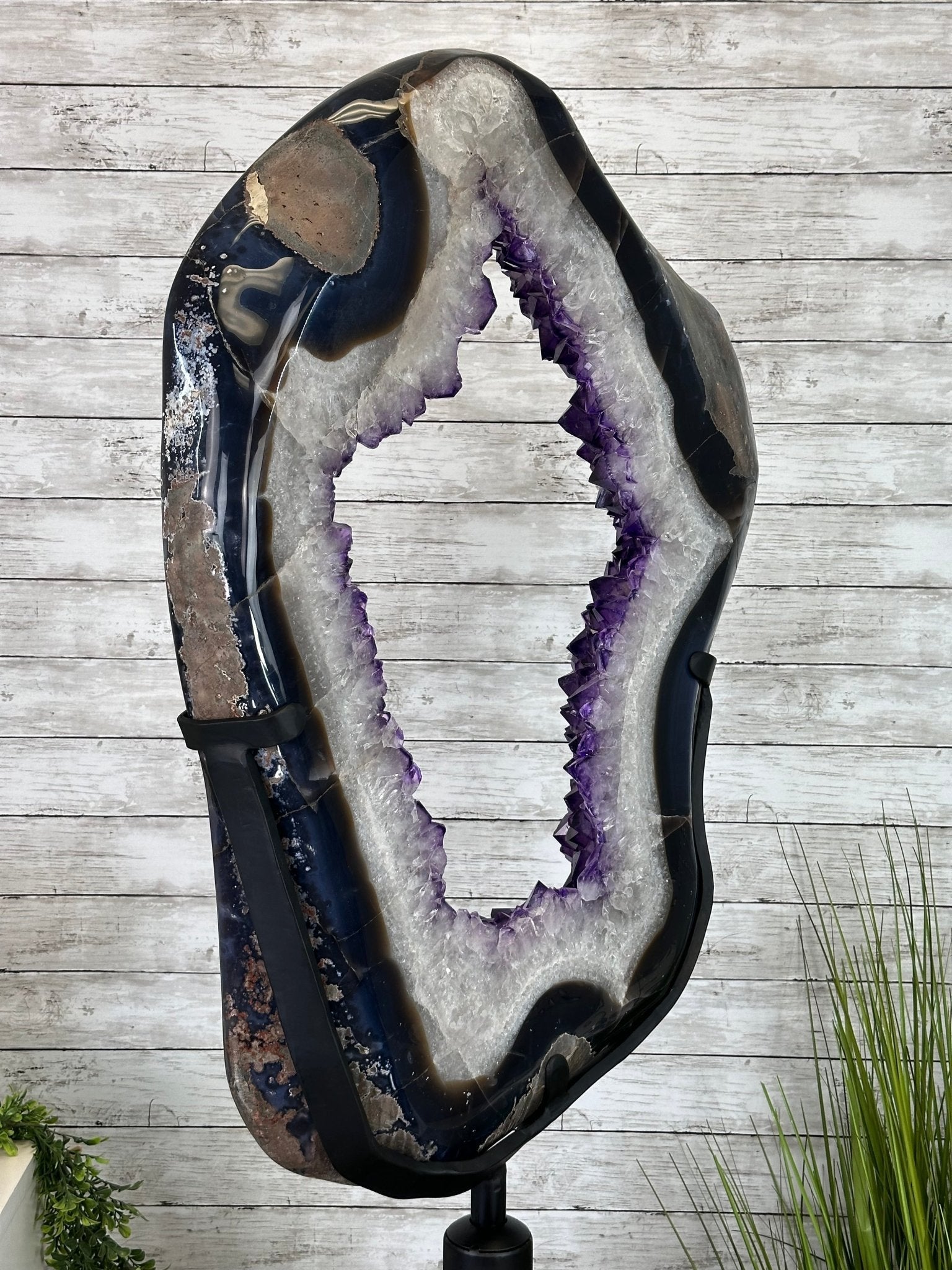 Super Quality Amethyst Portal, Rotating Stand, 185 lbs & 71" tall #5604-0130 - Brazil GemsBrazil GemsSuper Quality Amethyst Portal, Rotating Stand, 185 lbs & 71" tall #5604-0130Portals on Rotating Bases5604-0130