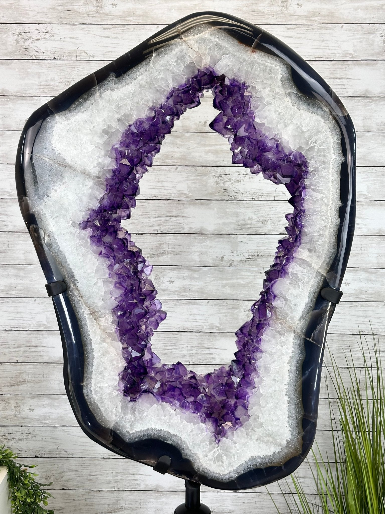 Super Quality Amethyst Portal, Rotating Stand, 185 lbs & 71" tall #5604-0130 - Brazil GemsBrazil GemsSuper Quality Amethyst Portal, Rotating Stand, 185 lbs & 71" tall #5604-0130Portals on Rotating Bases5604-0130