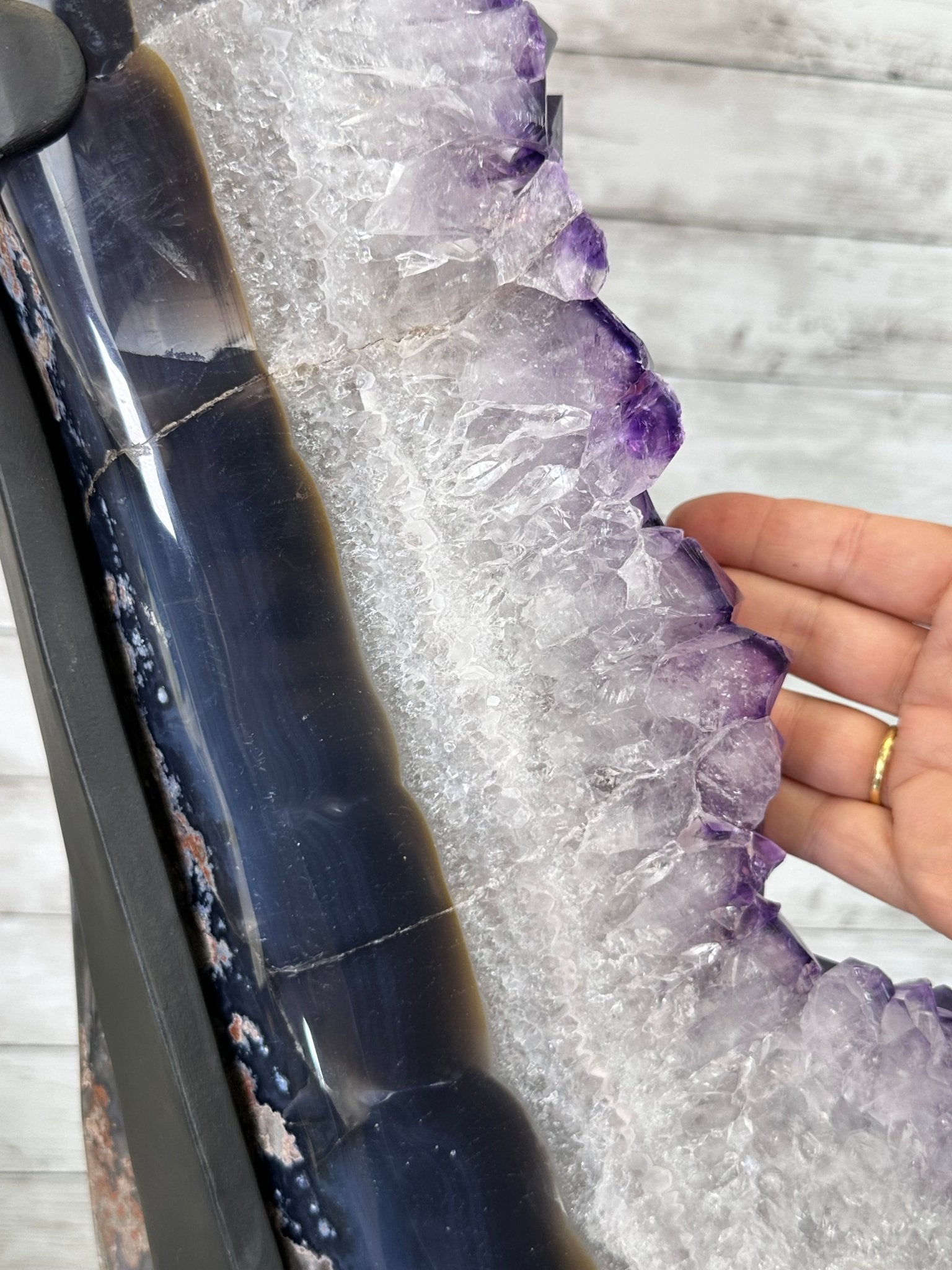 Super Quality Amethyst Portal, Rotating Stand, 185 lbs & 71" tall #5604-0130 - Brazil GemsBrazil GemsSuper Quality Amethyst Portal, Rotating Stand, 185 lbs & 71" tall #5604-0130Portals on Rotating Bases5604-0130