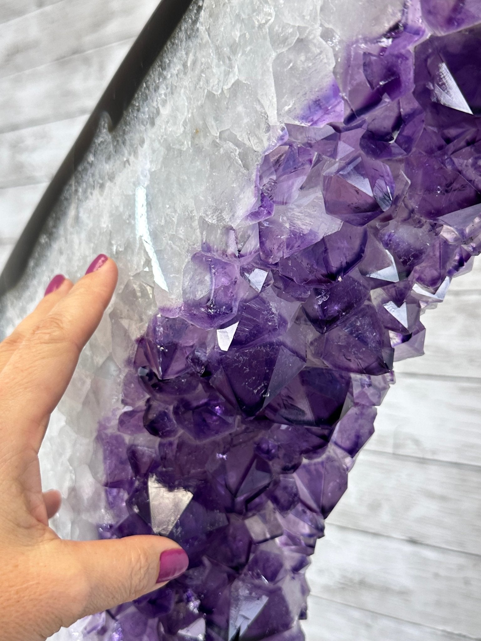 Super Quality Amethyst Portal, Rotating Stand, 185 lbs & 71" tall #5604-0130 - Brazil GemsBrazil GemsSuper Quality Amethyst Portal, Rotating Stand, 185 lbs & 71" tall #5604-0130Portals on Rotating Bases5604-0130
