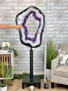 Super Quality Amethyst Portal, Rotating Stand, 185 lbs & 71" tall #5604-0130 - Brazil GemsBrazil GemsSuper Quality Amethyst Portal, Rotating Stand, 185 lbs & 71" tall #5604-0130Portals on Rotating Bases5604-0130