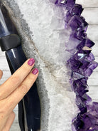 Super Quality Amethyst Portal, Rotating Stand, 185 lbs & 71" tall #5604-0130 - Brazil GemsBrazil GemsSuper Quality Amethyst Portal, Rotating Stand, 185 lbs & 71" tall #5604-0130Portals on Rotating Bases5604-0130