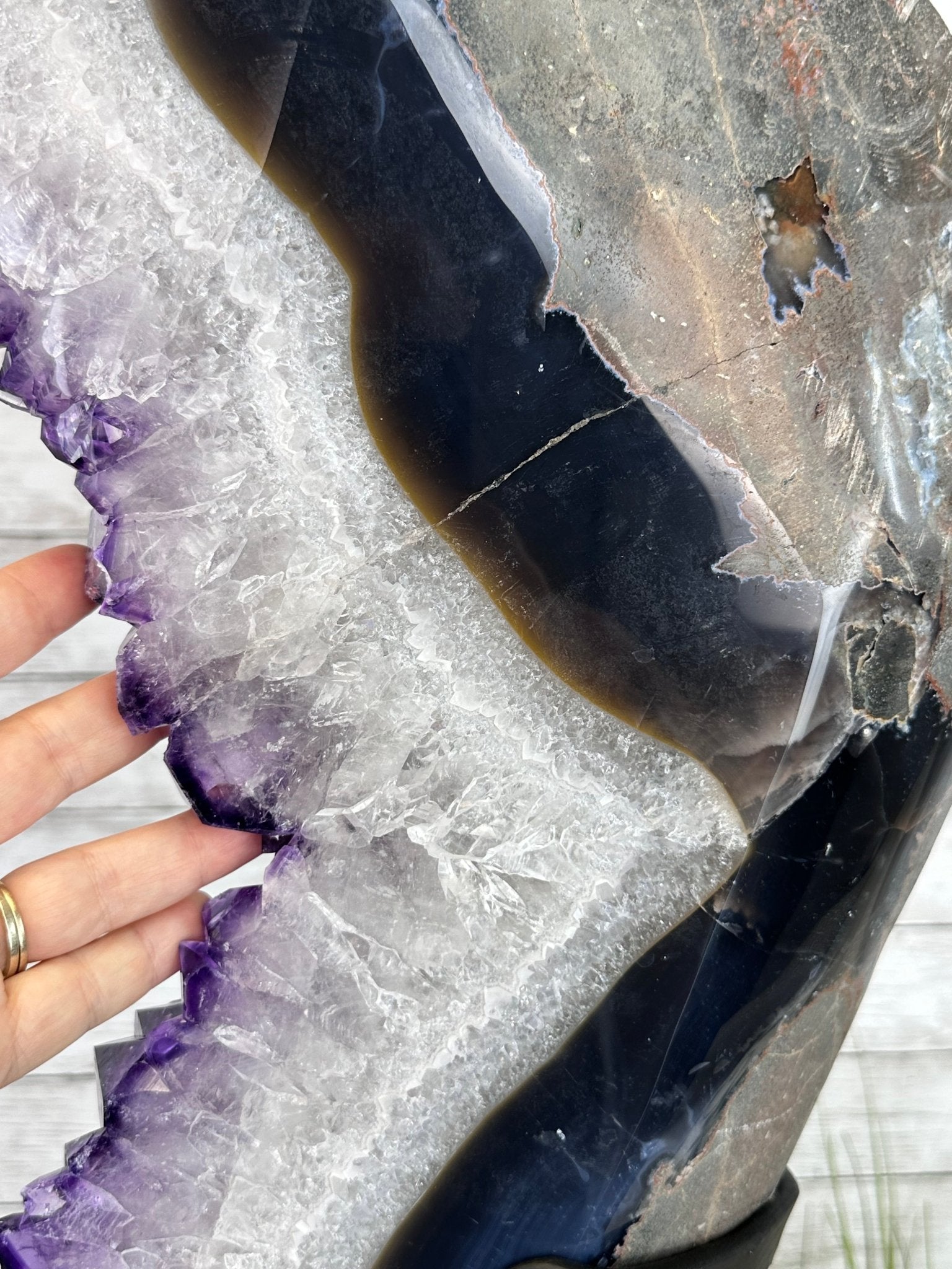 Super Quality Amethyst Portal, Rotating Stand, 185 lbs & 71" tall #5604-0130 - Brazil GemsBrazil GemsSuper Quality Amethyst Portal, Rotating Stand, 185 lbs & 71" tall #5604-0130Portals on Rotating Bases5604-0130