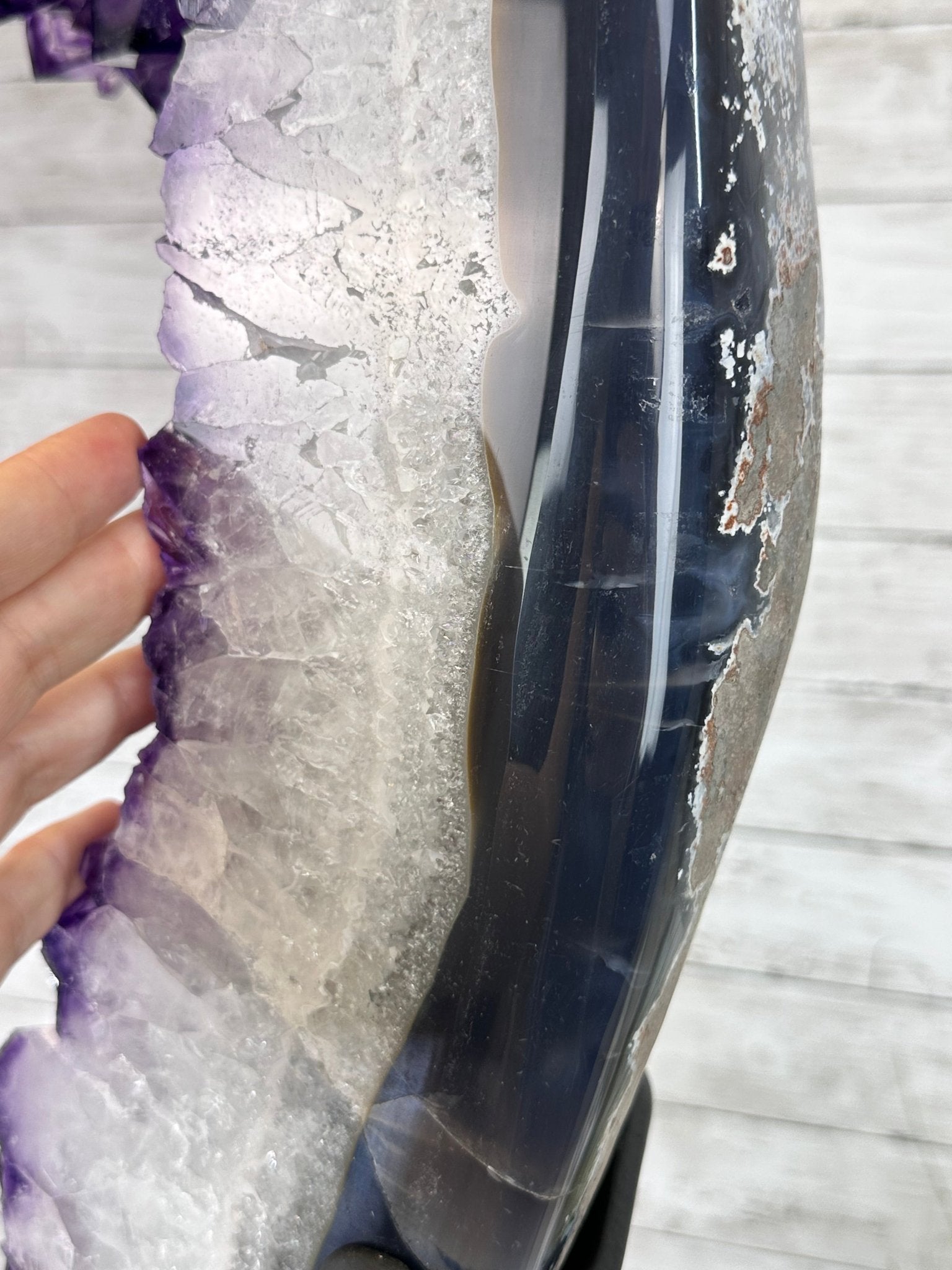 Super Quality Amethyst Portal, Rotating Stand, 185 lbs & 71" tall #5604-0130 - Brazil GemsBrazil GemsSuper Quality Amethyst Portal, Rotating Stand, 185 lbs & 71" tall #5604-0130Portals on Rotating Bases5604-0130