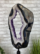 Super Quality Amethyst Portal, Rotating Stand, 185 lbs & 71" tall #5604-0130 - Brazil GemsBrazil GemsSuper Quality Amethyst Portal, Rotating Stand, 185 lbs & 71" tall #5604-0130Portals on Rotating Bases5604-0130
