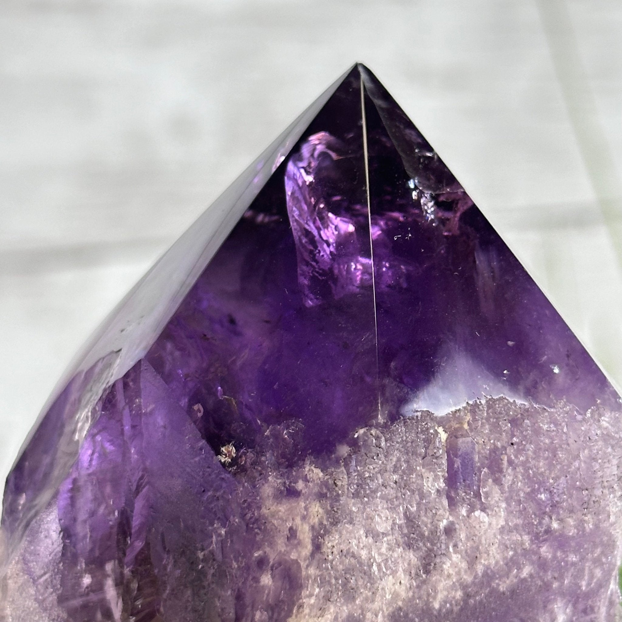 Super Quality Amethyst Wand on a Metal Stand, 1.9 lbs & 10.4" Tall #3123AM-007 - Brazil GemsBrazil GemsSuper Quality Amethyst Wand on a Metal Stand, 1.9 lbs & 10.4" Tall #3123AM-007Clusters on Fixed Bases3123AM-007