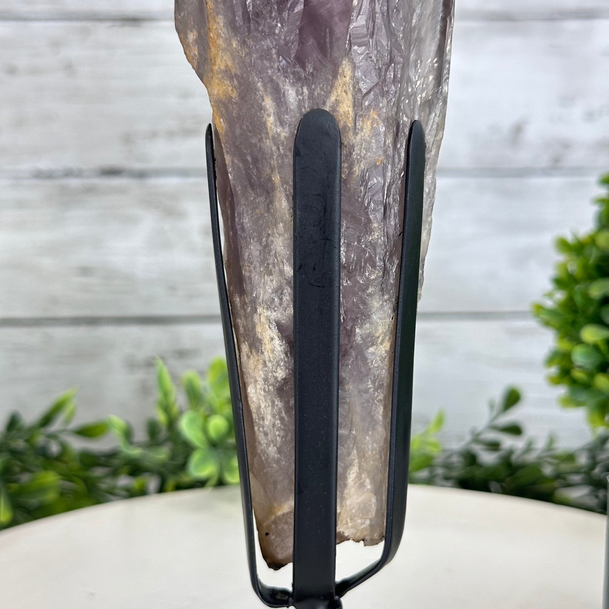 Super Quality Amethyst Wand on a Metal Stand, 1.9 lbs & 10.8" Tall #3123AM-004 - Brazil GemsBrazil GemsSuper Quality Amethyst Wand on a Metal Stand, 1.9 lbs & 10.8" Tall #3123AM-004Clusters on Fixed Bases3123AM-004