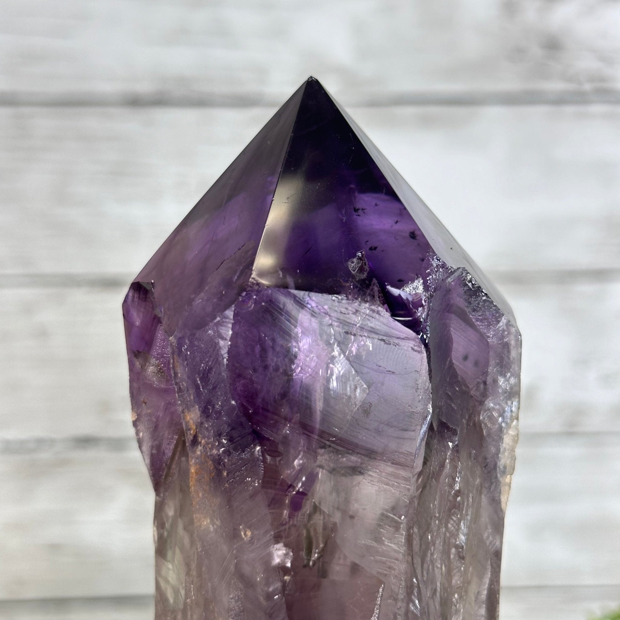 Super Quality Amethyst Wand on a Metal Stand, 1.9 lbs & 10.8" Tall #3123AM-004 - Brazil GemsBrazil GemsSuper Quality Amethyst Wand on a Metal Stand, 1.9 lbs & 10.8" Tall #3123AM-004Clusters on Fixed Bases3123AM-004