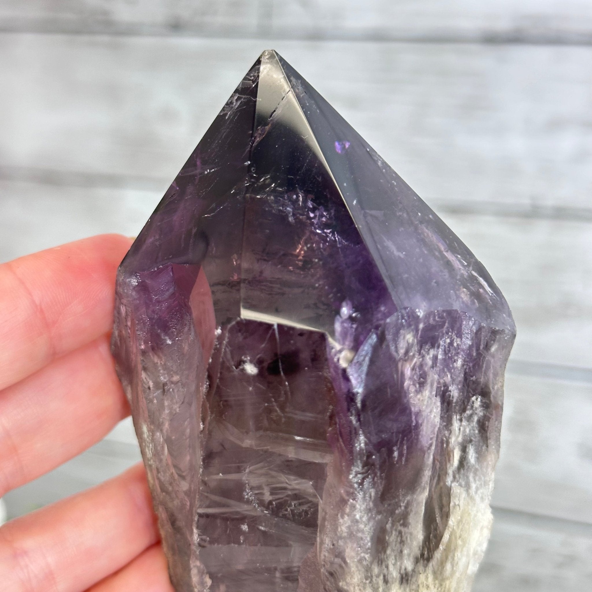 Super Quality Amethyst Wand on a Metal Stand, 1.9 lbs & 10.8" Tall #3123AM-005 - Brazil GemsBrazil GemsSuper Quality Amethyst Wand on a Metal Stand, 1.9 lbs & 10.8" Tall #3123AM-005Clusters on Fixed Bases3123AM-005